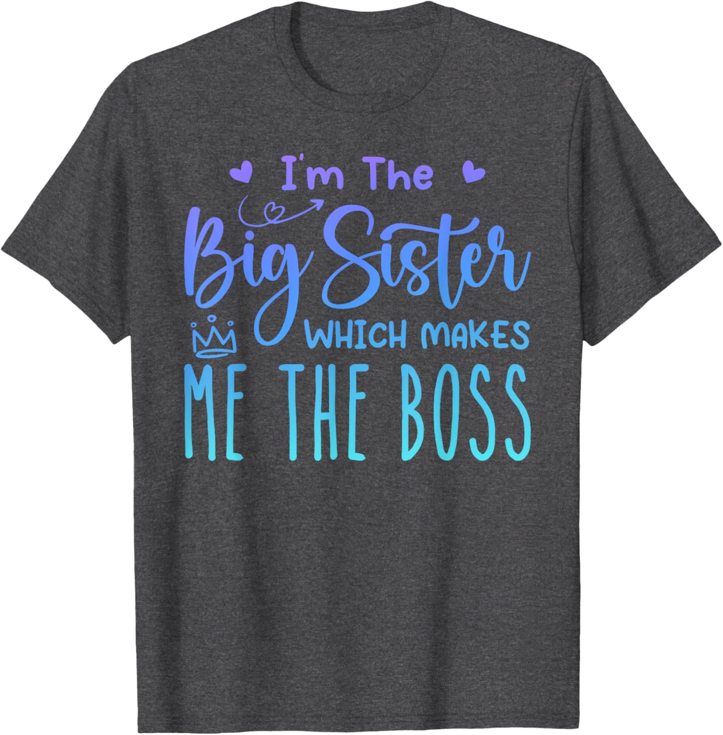 Big Sister Boss Funny Brothers T-Shirt for Sassy Siblings Fun Apparel - 5