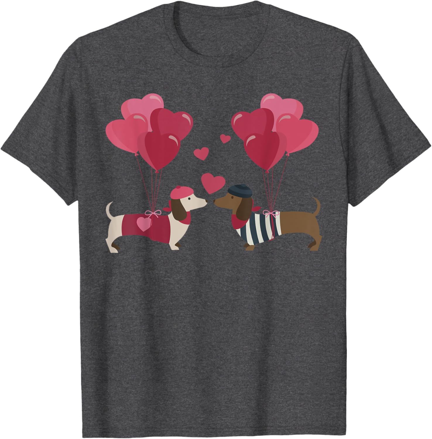 Cute Dachshund Valentine's Day T-Shirt for Dog Moms and Dads - 9