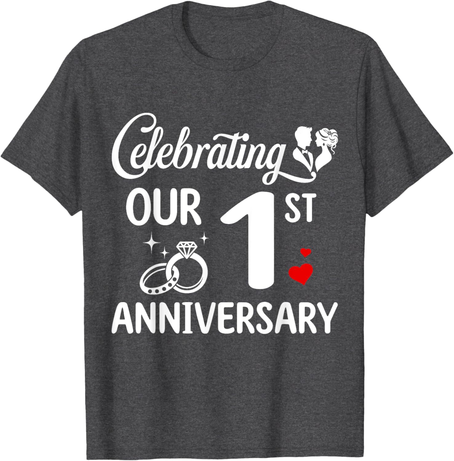 1st Wedding Anniversary T-Shirt for Couples - Celebrate Love in Style - 11