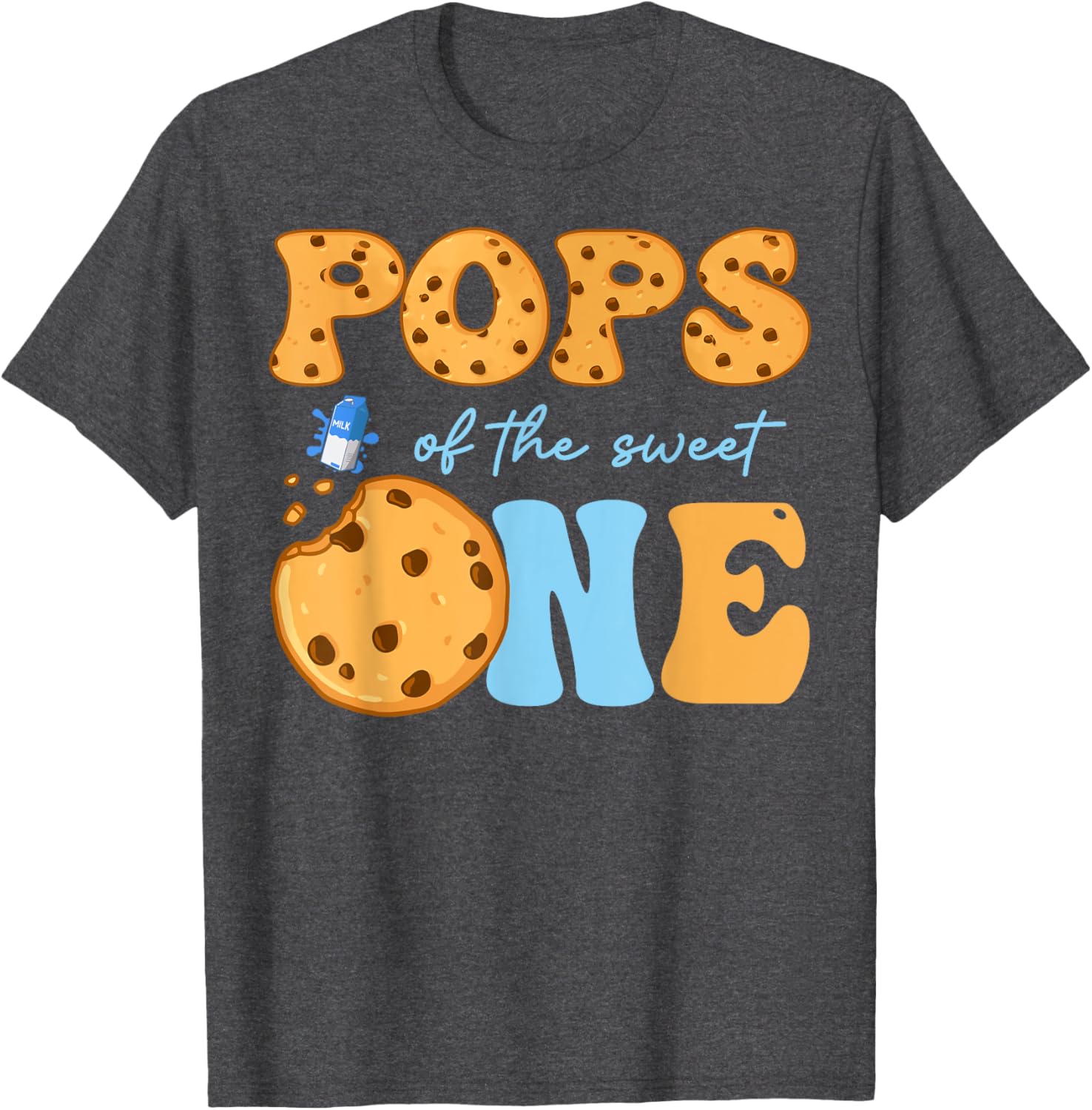 Cute Cookies and Milk Birthday Party T-Shirt for Kids and Teens - 11