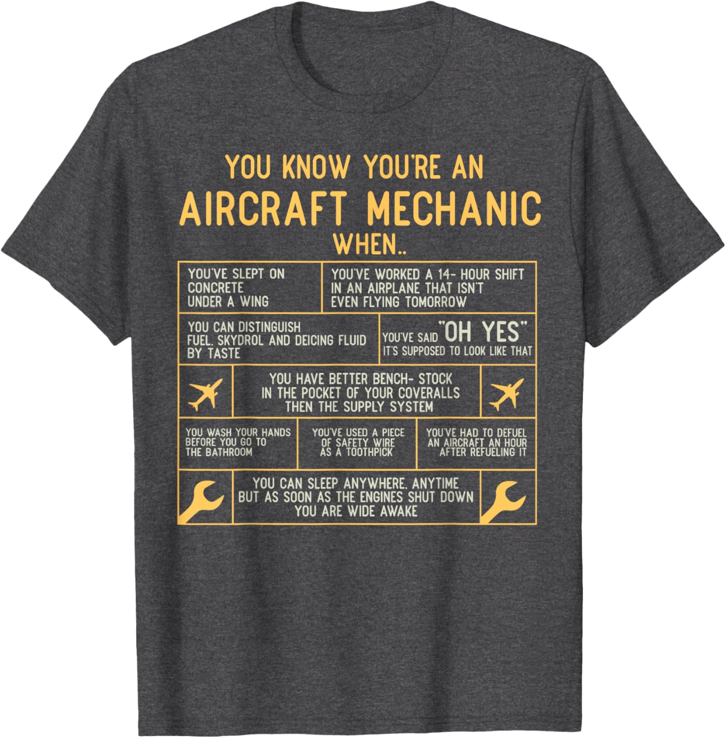 You Know You're An Aircraft Mechanic T-Shirt for Aviation Enthusiasts - 3