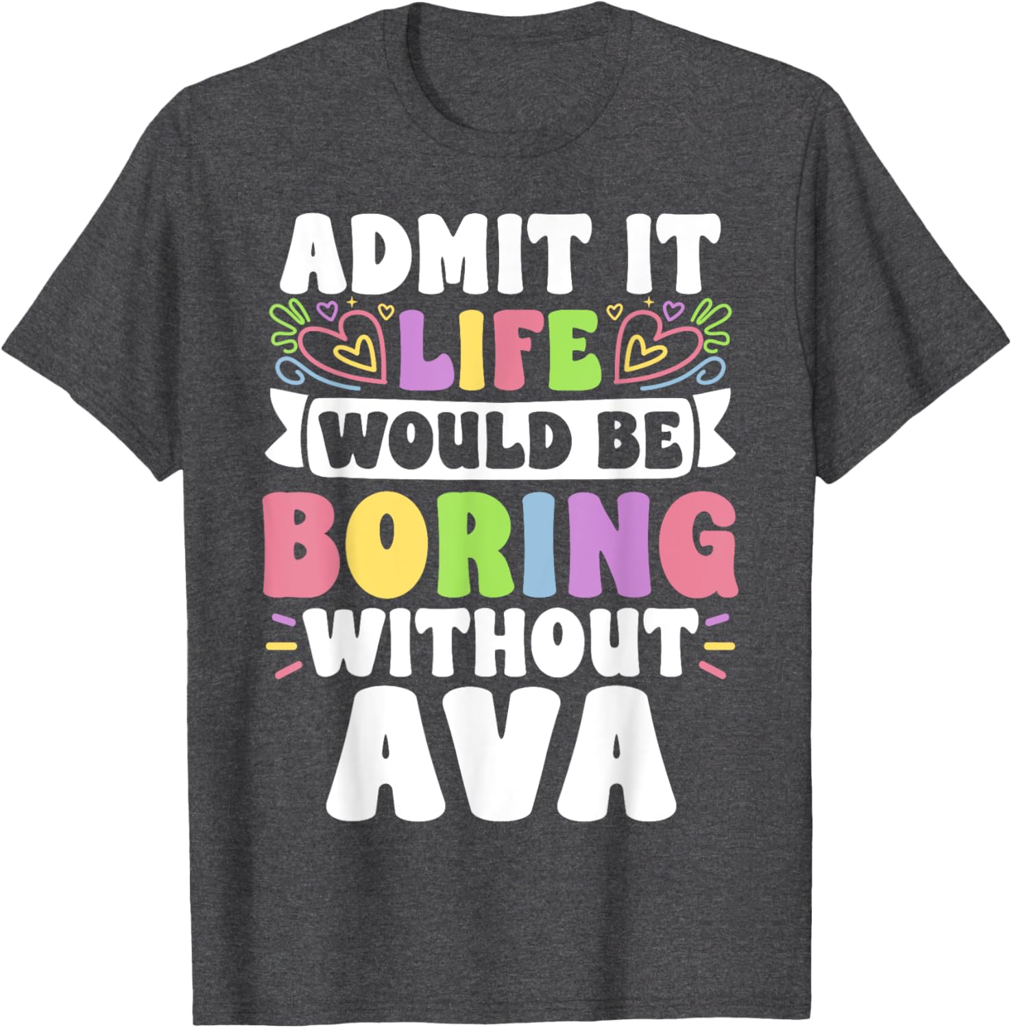 Ava Personalized Funny Family T-Shirt for Unique Style and Comfort - 19