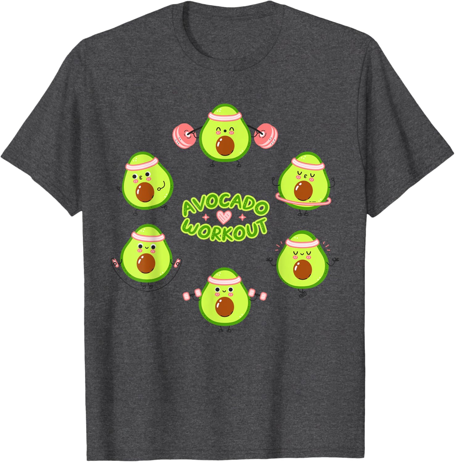 Avocado Workout Guacamole T-Shirt for Vegan Mexican Food Lovers - 16