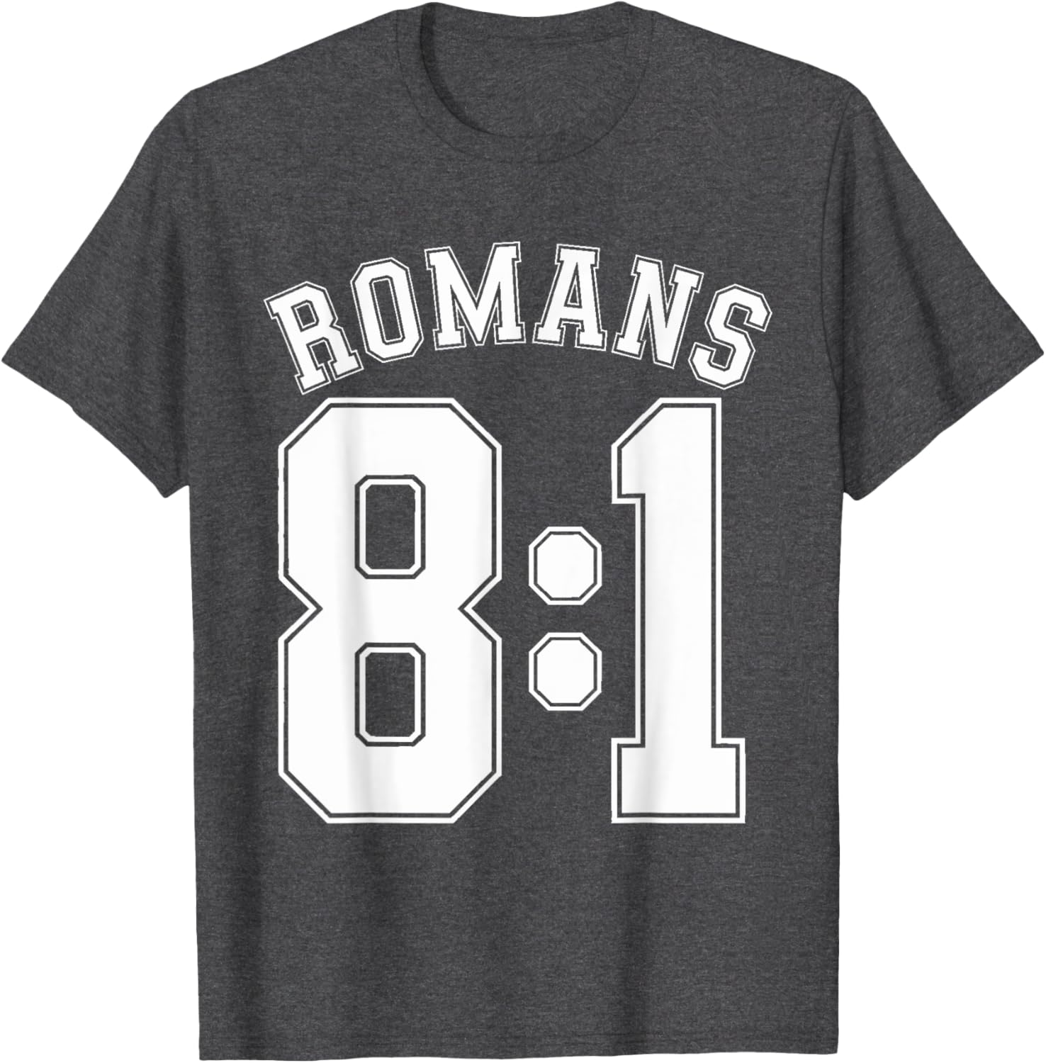Romans 8:1 Sports Jersey T-Shirt for Christian Motivation and Faith - 13