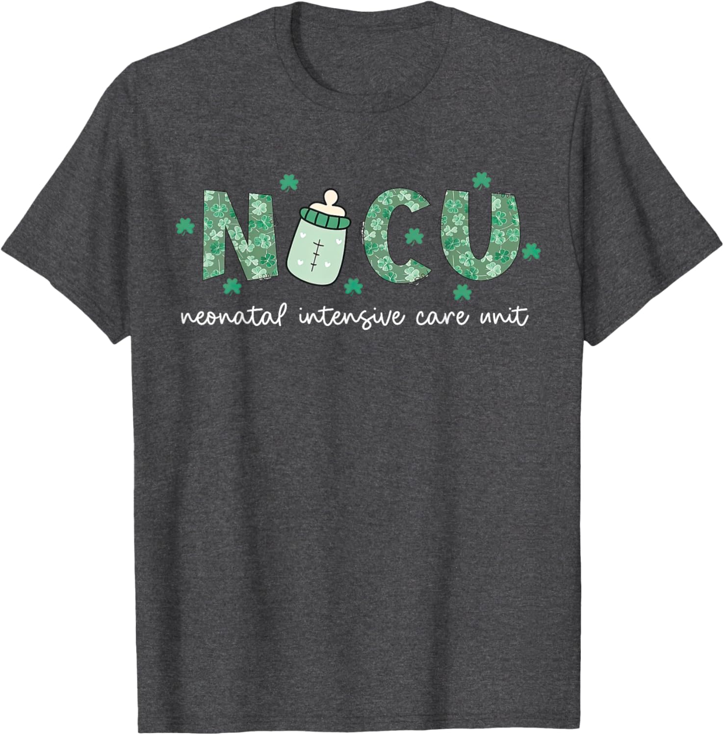 Retro Shamrock NICU Nurse St Patrick's Day T-Shirt for Celebration - 12