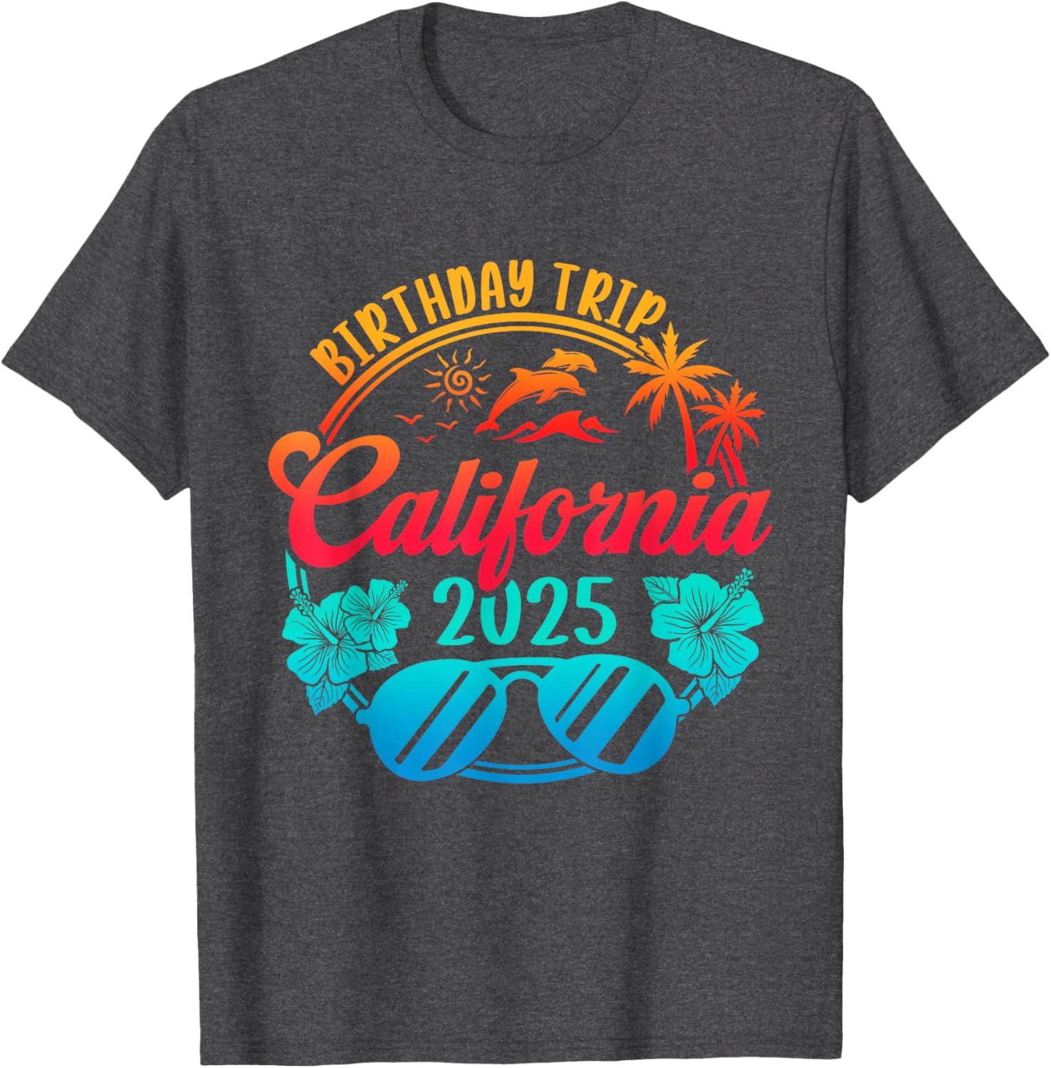California Birthday Cruise Vacation T-Shirt for 2025 Celebration Fun - 8