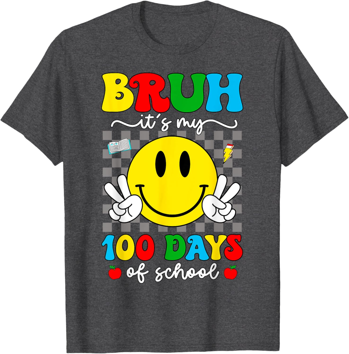 100 Days of School T-Shirt for Kids - Bruh It's My 100 Days Smarter! - 3
