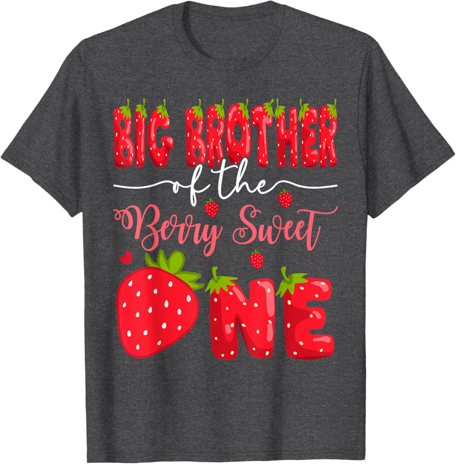 Big Brother Strawberry T-Shirt for 1st Birthday Celebration Fun - 9