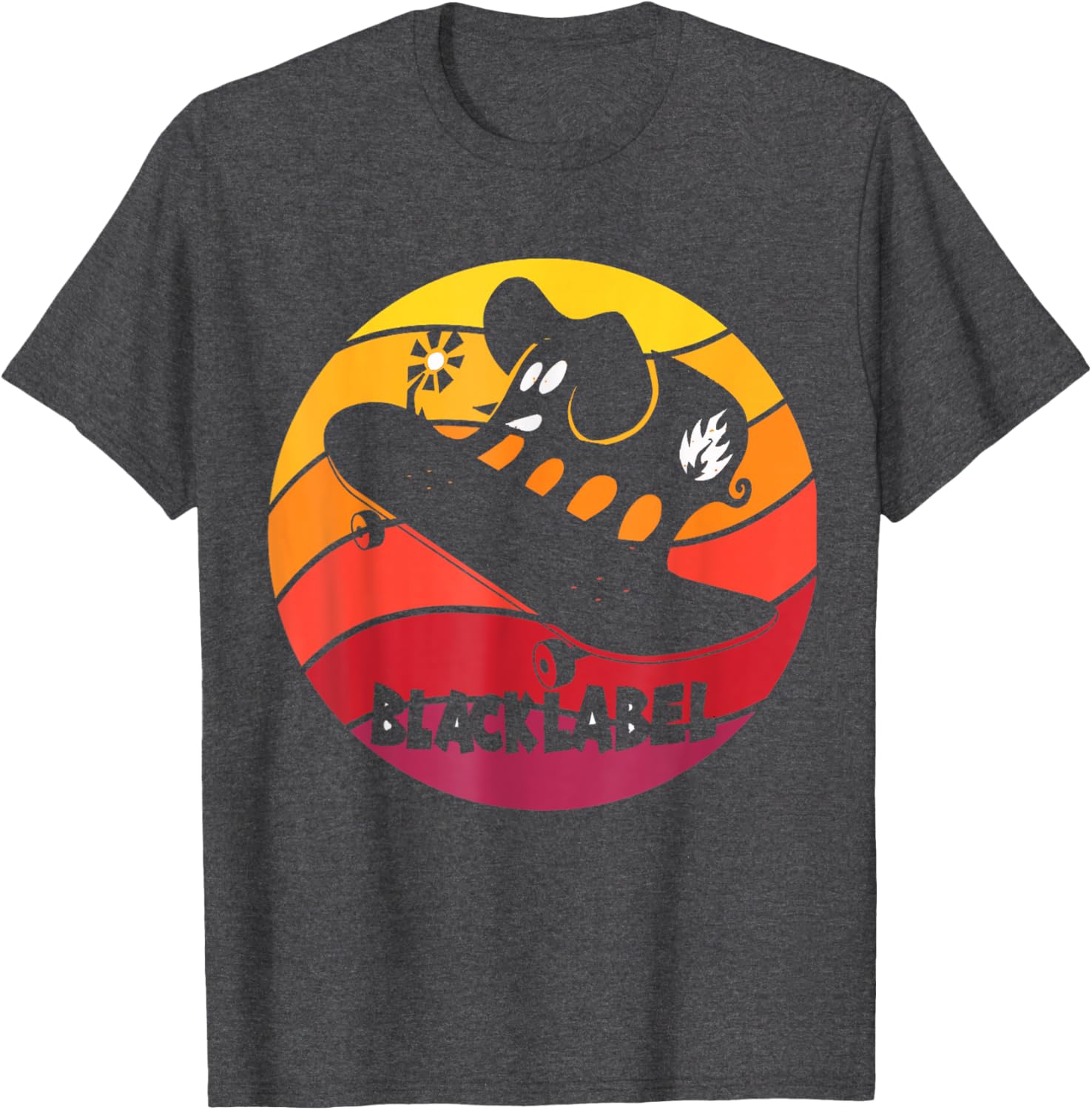 Vintage Elephant Skateboard T-Shirt Retro Black Label Apparel - 9