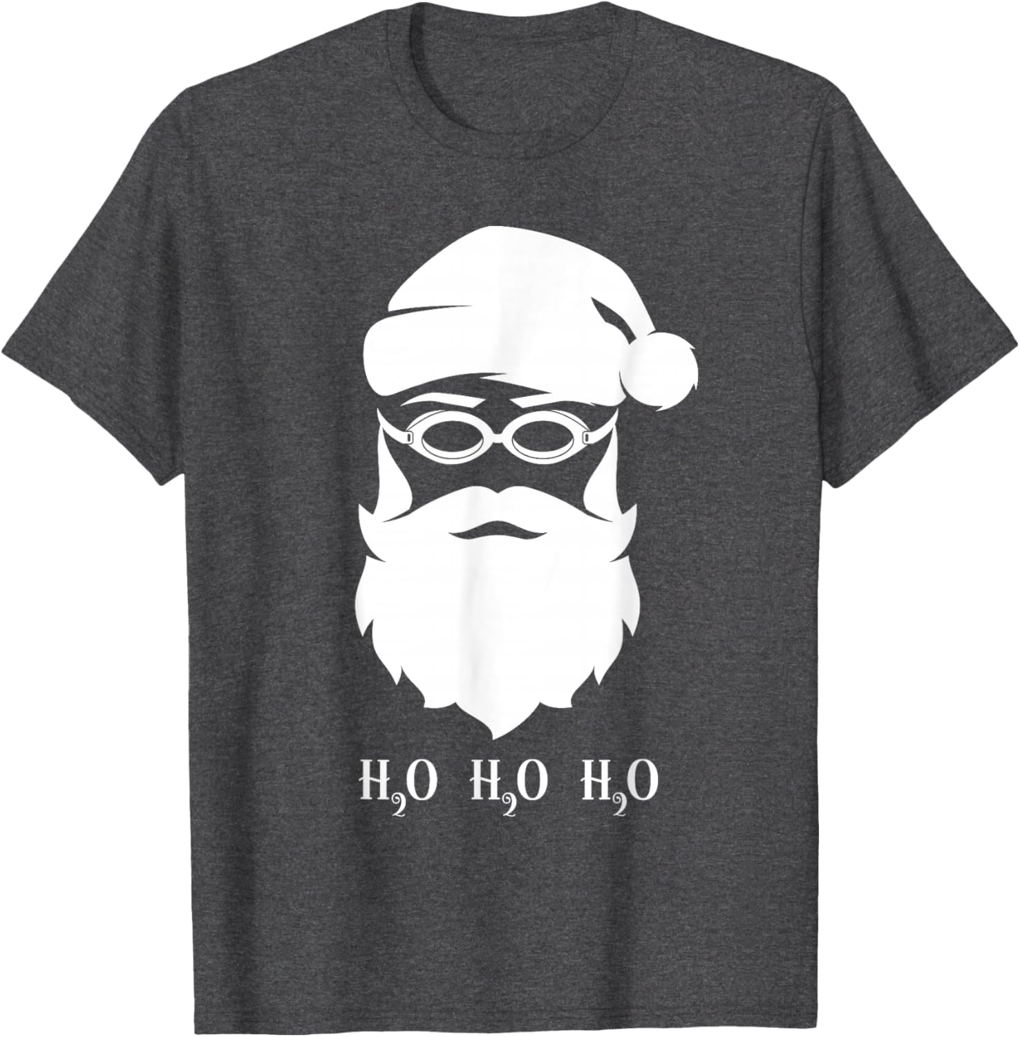 Funny Swimming Santa Claus H20 Swimmer Christmas T-Shirt for Holidays - 5