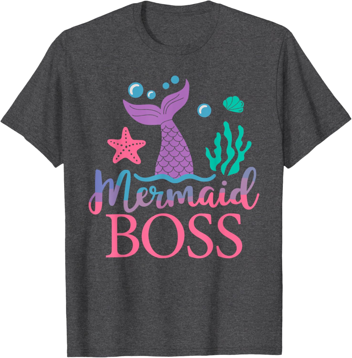 Boss of The Birthday Mermaid Family Matching T-Shirt for Party Fun - 16
