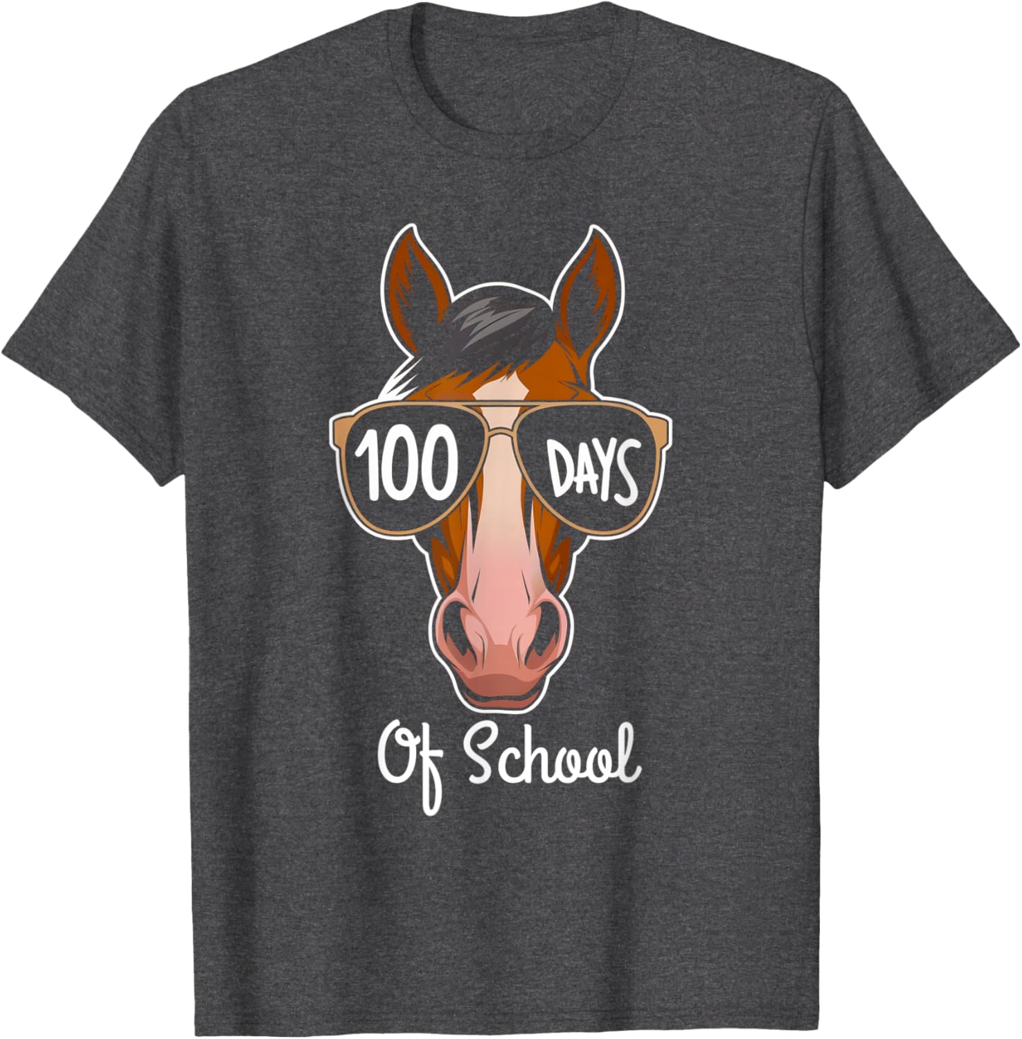 100th Day of School Cool Horse T-Shirt for Kids 100 Days Smarter - 12