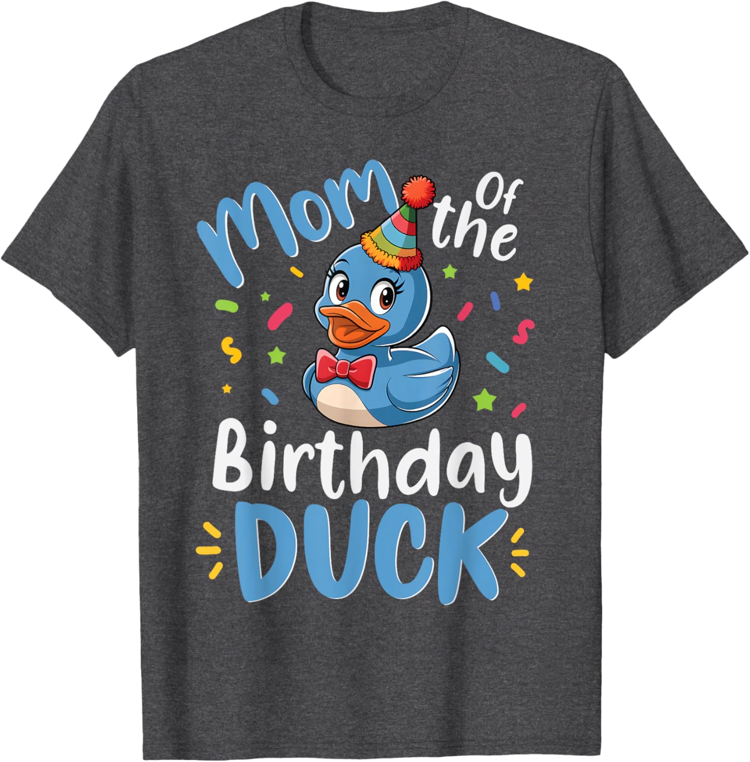 Blue Birthday Duck Family Matching T-Shirt for Mom and Kids - 1
