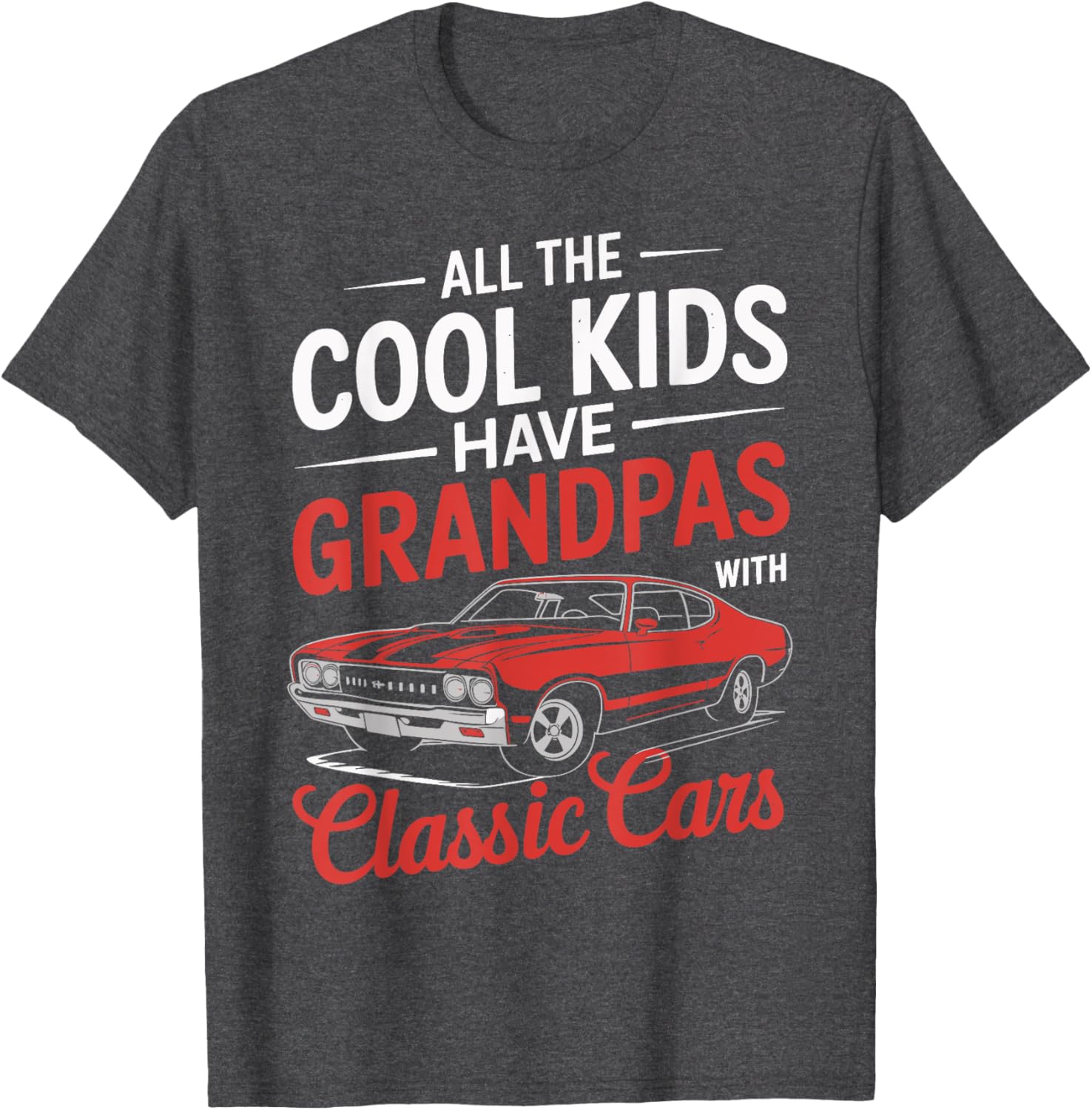 Vintage Classic Cars T-Shirt for Cool Kids and Their Grandpas - 1