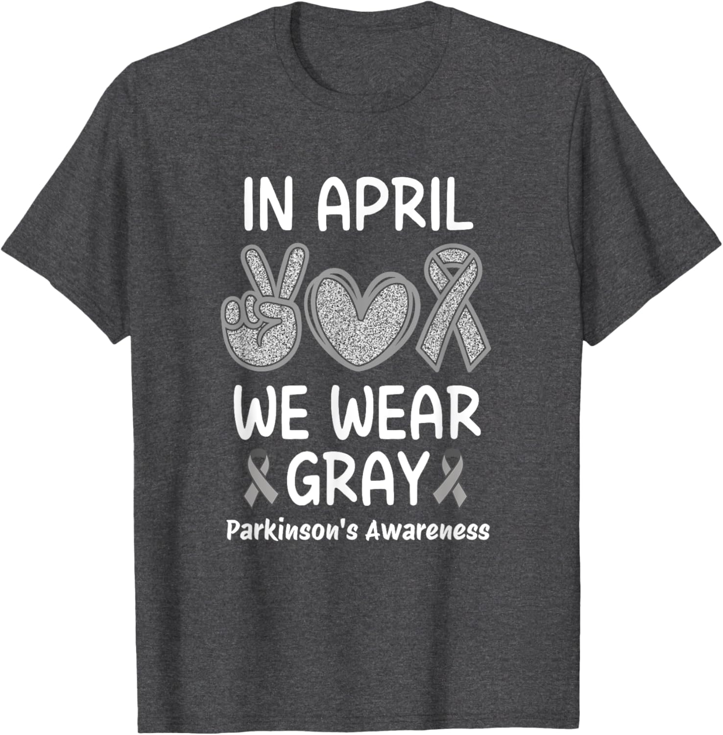 April Gray Parkinson's Awareness Ribbon T-Shirt for Support and Style - 10