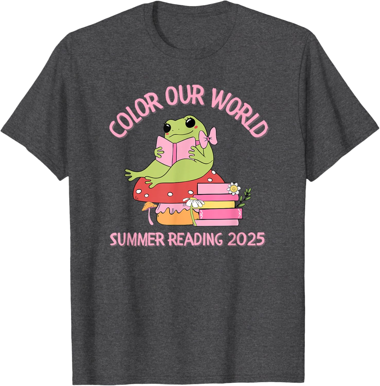 Color Our World Summer 2025 Frog T-Shirt for Kids - Fun Reading Program Apparel - 23