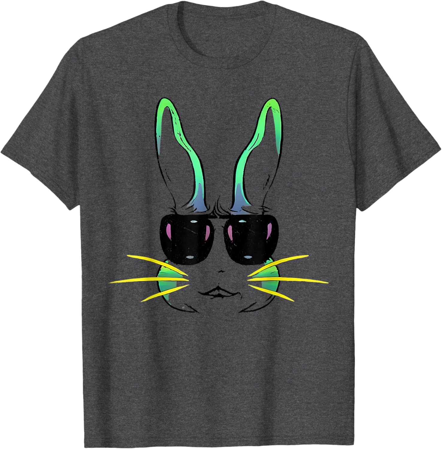 Cool Bunny Face Sunglasses T-Shirt for Fun Easter Celebrations - 2
