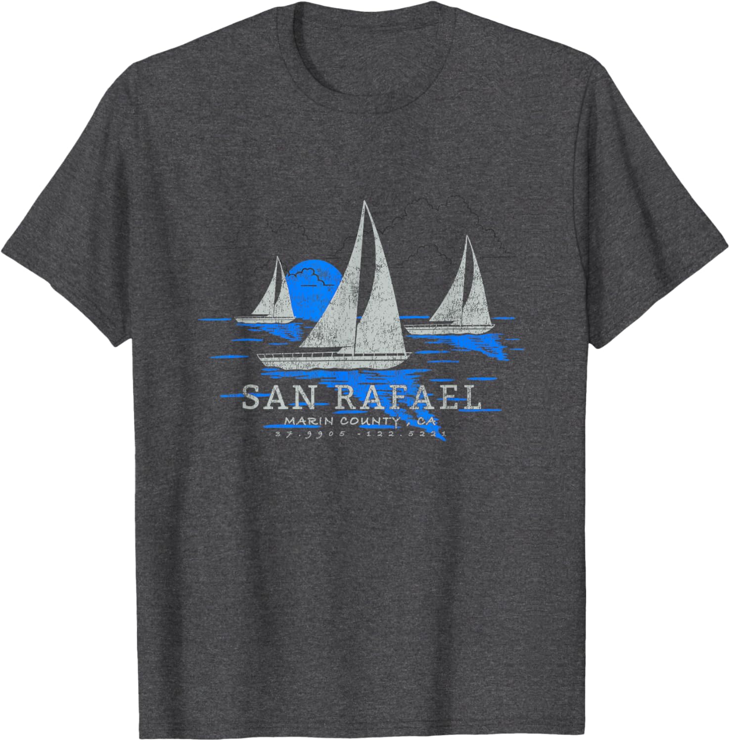 San Rafael California Yachting Souvenir T-Shirt for Nautical Lovers - 7
