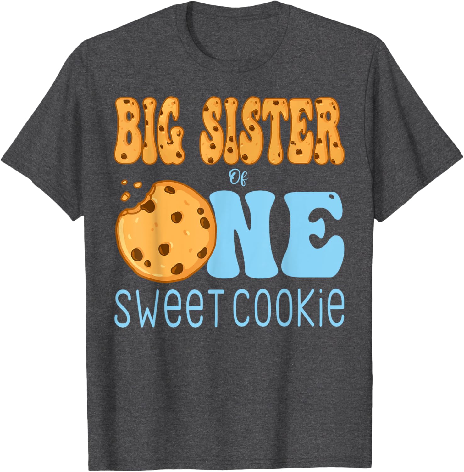 Big Sister Cookies and Milk Birthday Party T-Shirt for Kids - 15