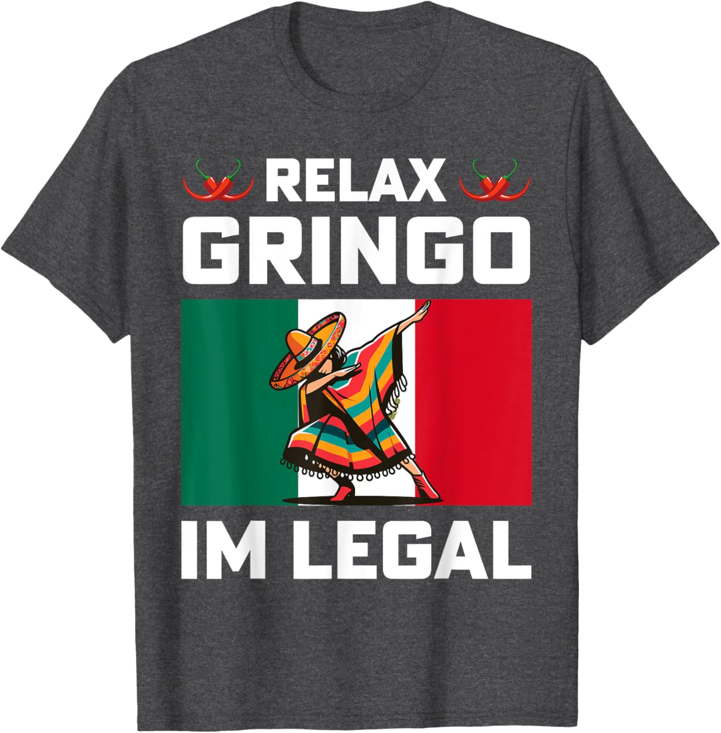 Cinco de Mayo Relax Gringo I'm Legal Dabbing Boy T-Shirt for Fun Celebrations - 11