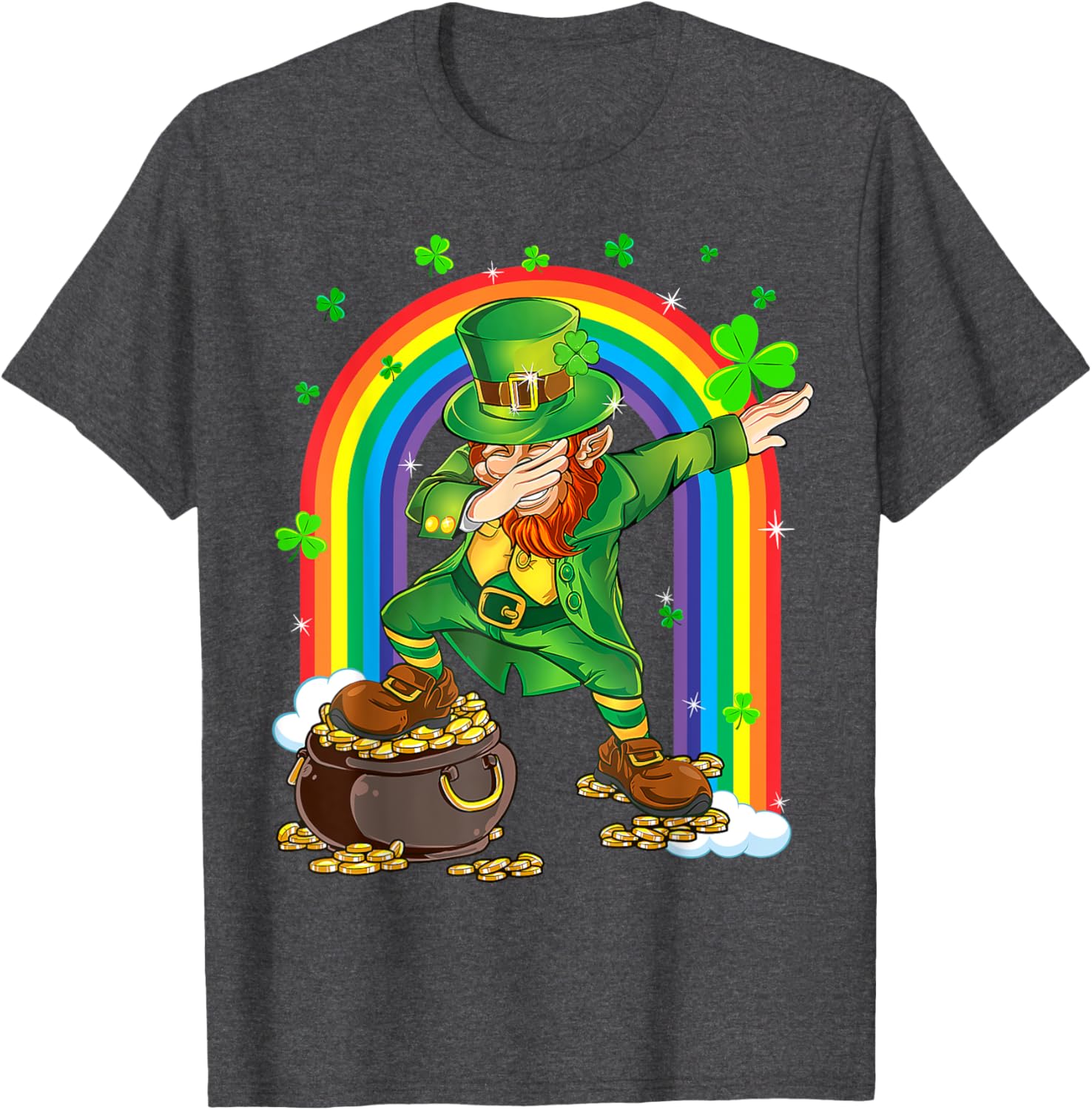 Cool 2025 St Patrick's Day Dabbing Leprechaun T-Shirt for Kids and Adults - 21