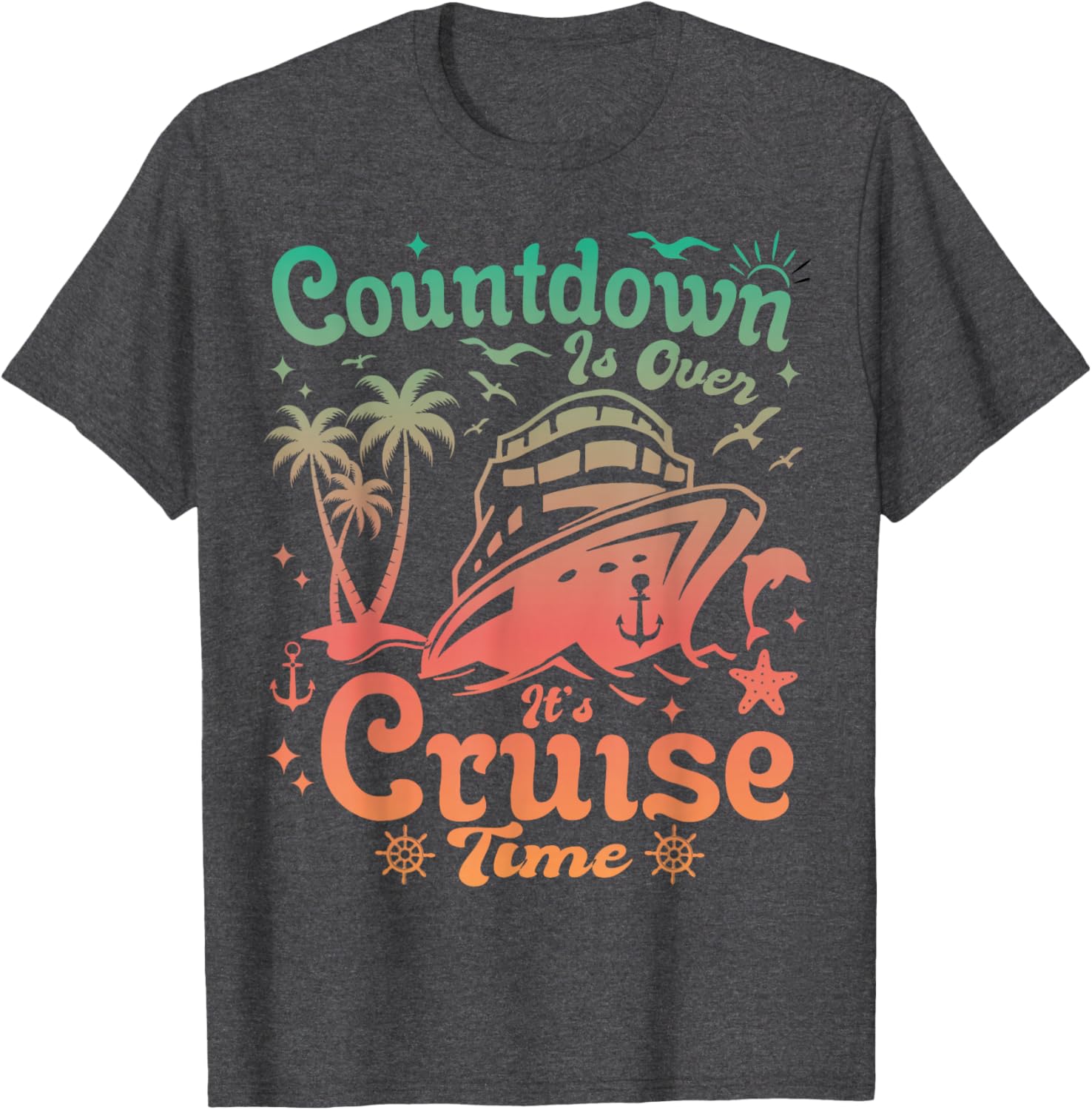 Countdown Is Over It's Cruise Time Family Vacation T-Shirt for Fun Trips - 11