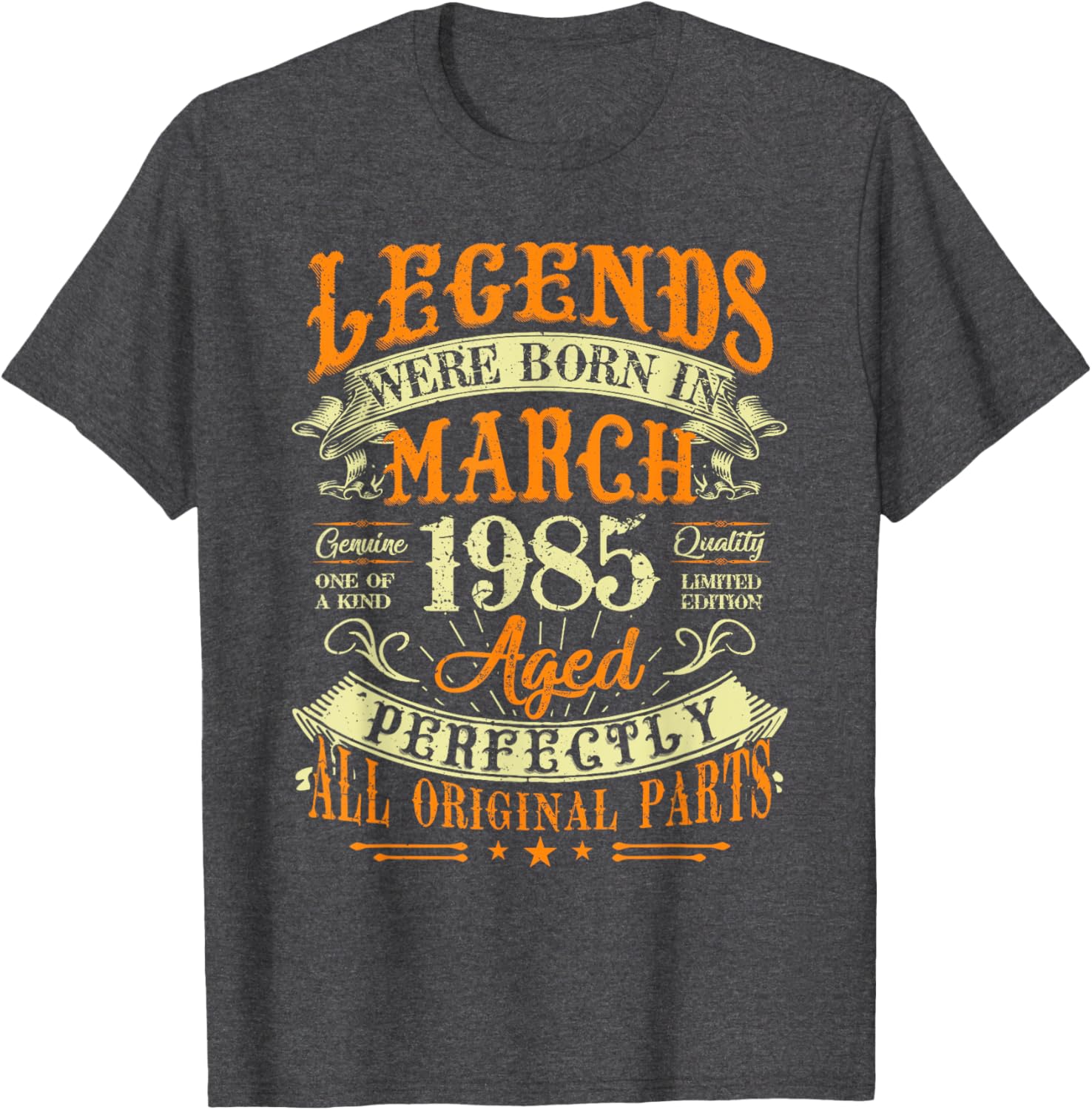 40th Birthday Gift for Legends Born in March 1985 T-Shirt - 8