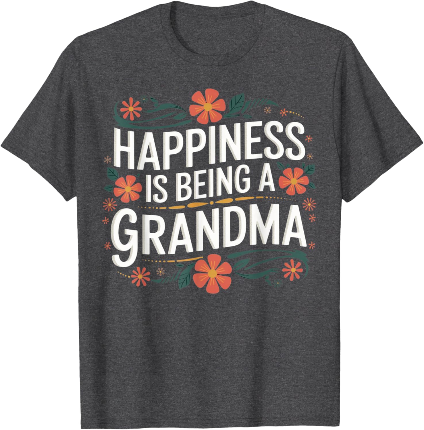 Women's Floral Grandma T-Shirt: Celebrate Your Happiness as a New Grandmother - 5
