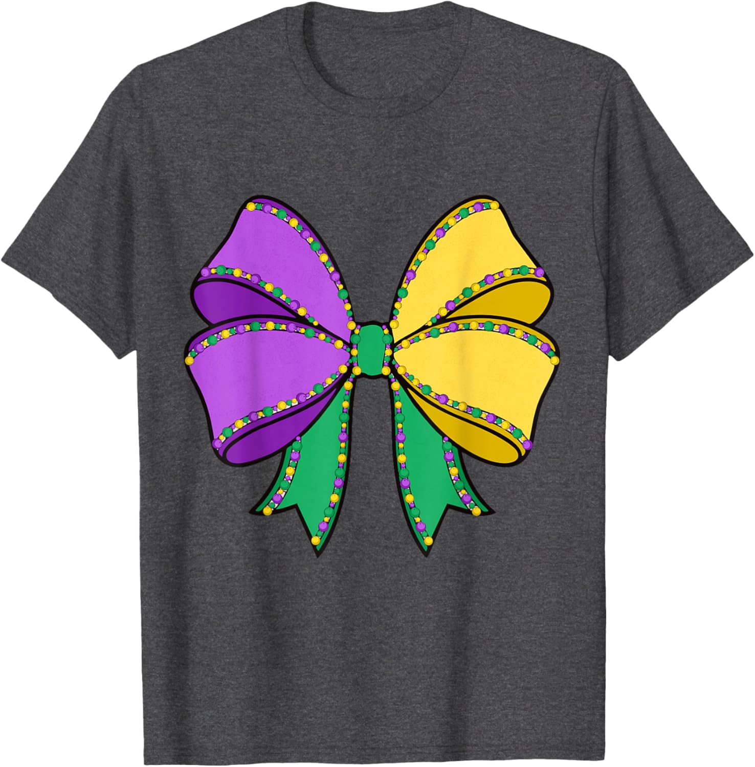 Coquette Bow Mardi Gras T-Shirt for New Orleans Carnival Festivities - 12