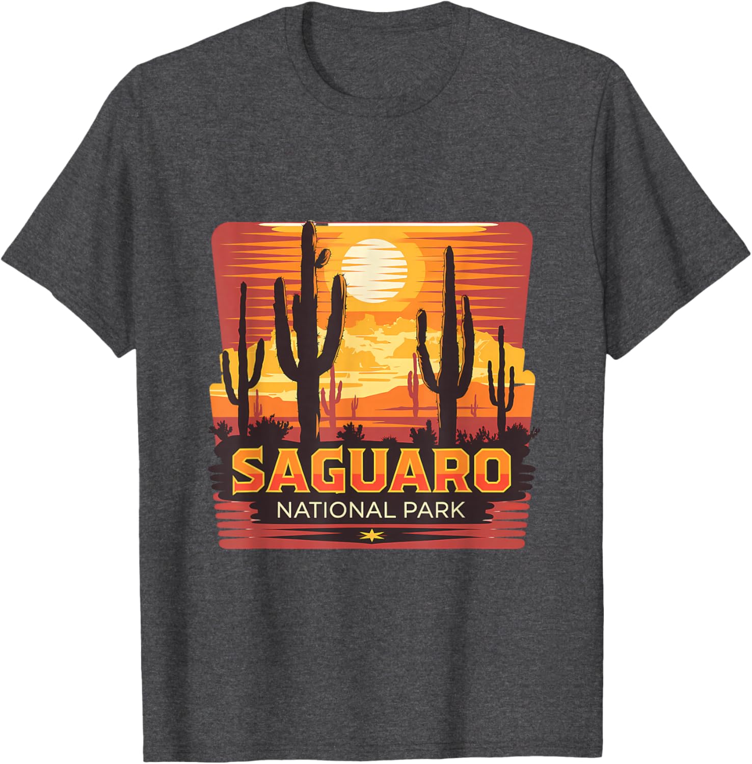 Saguaro National Park Desert Sun Scene T-Shirt for Nature Lovers - 15