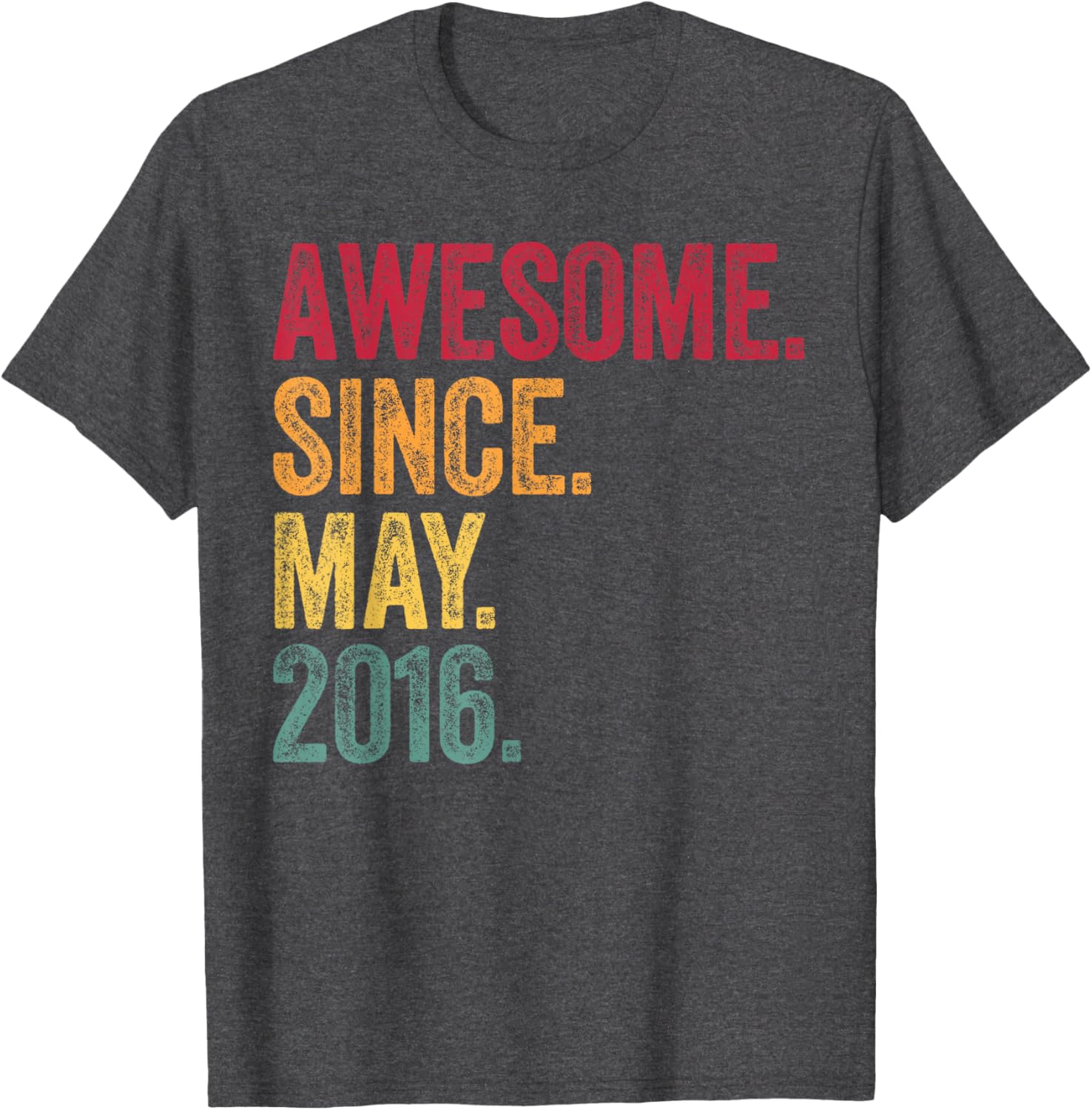 Awesome Since May 2016 Vintage T-Shirt for 9th Birthday Celebration - 10