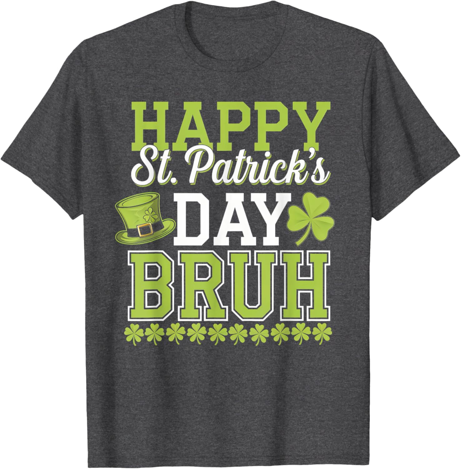 Bruh St Patricks Day T-Shirt for Boys and Teens Fun Green Tee - 11