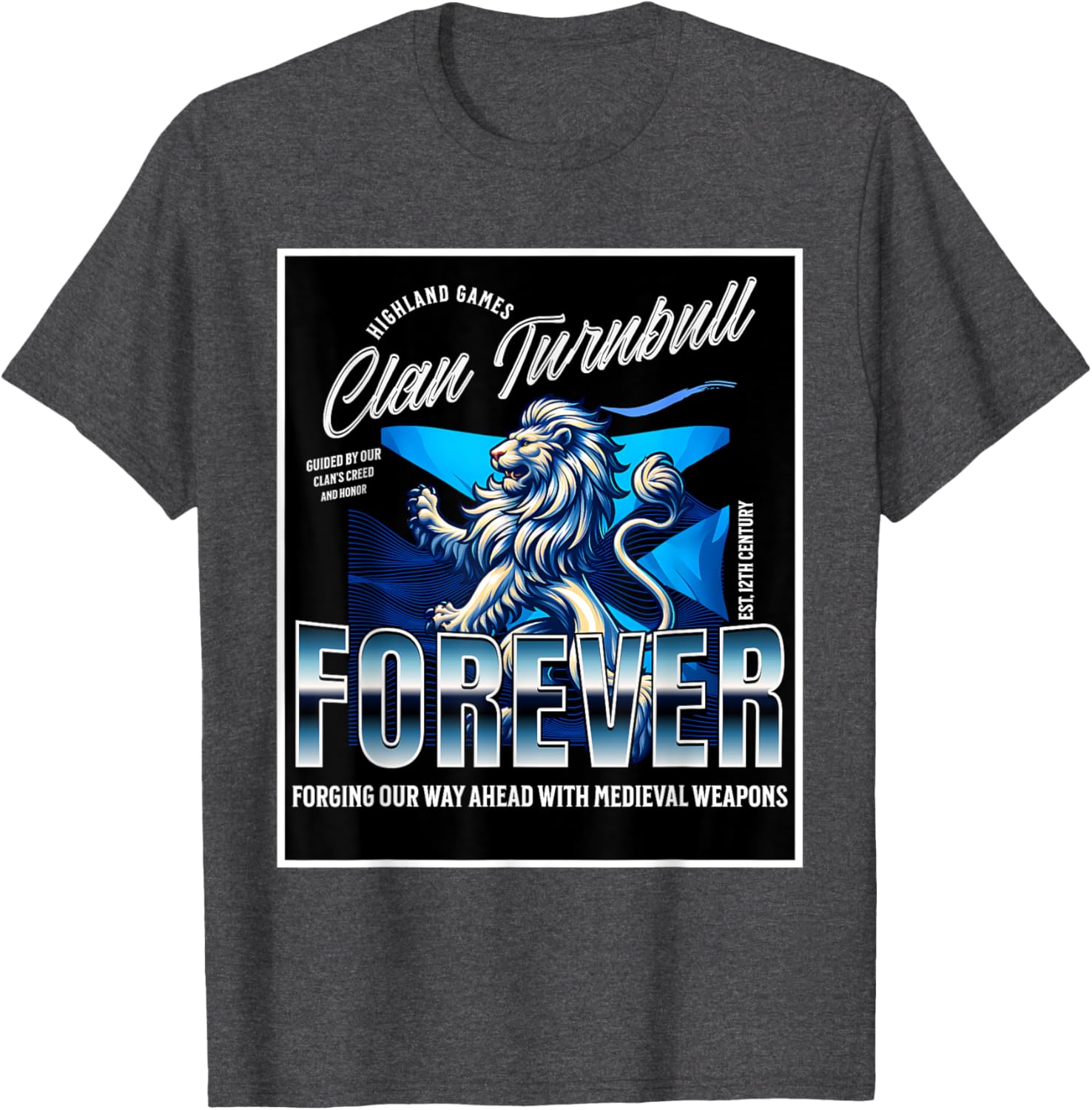 Clan Turnbull Strength and Honor Lion Roots T-Shirt for Family Pride - 6