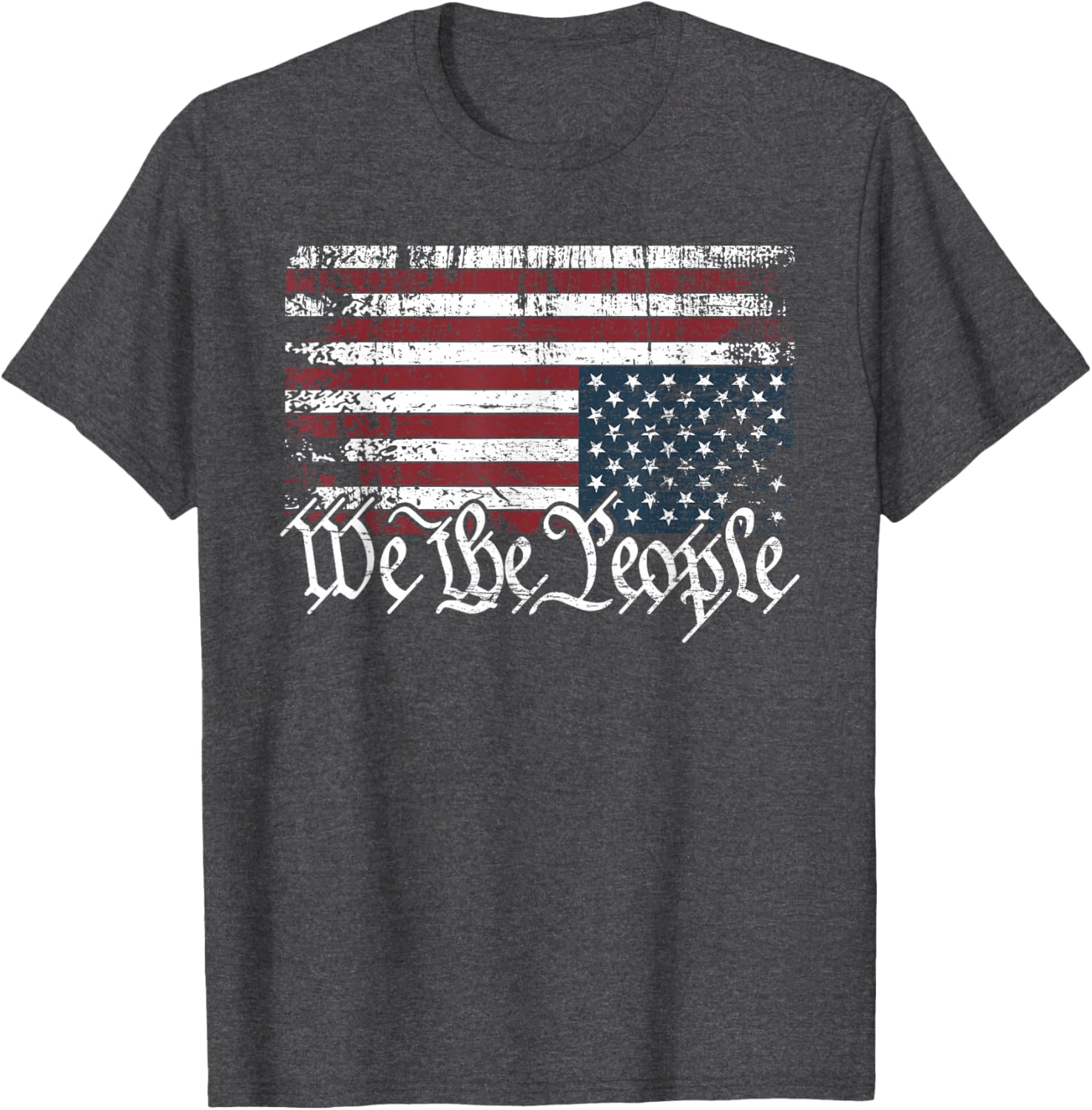 Upside Down American Flag We the People Protest Distressed T-Shirt - 2