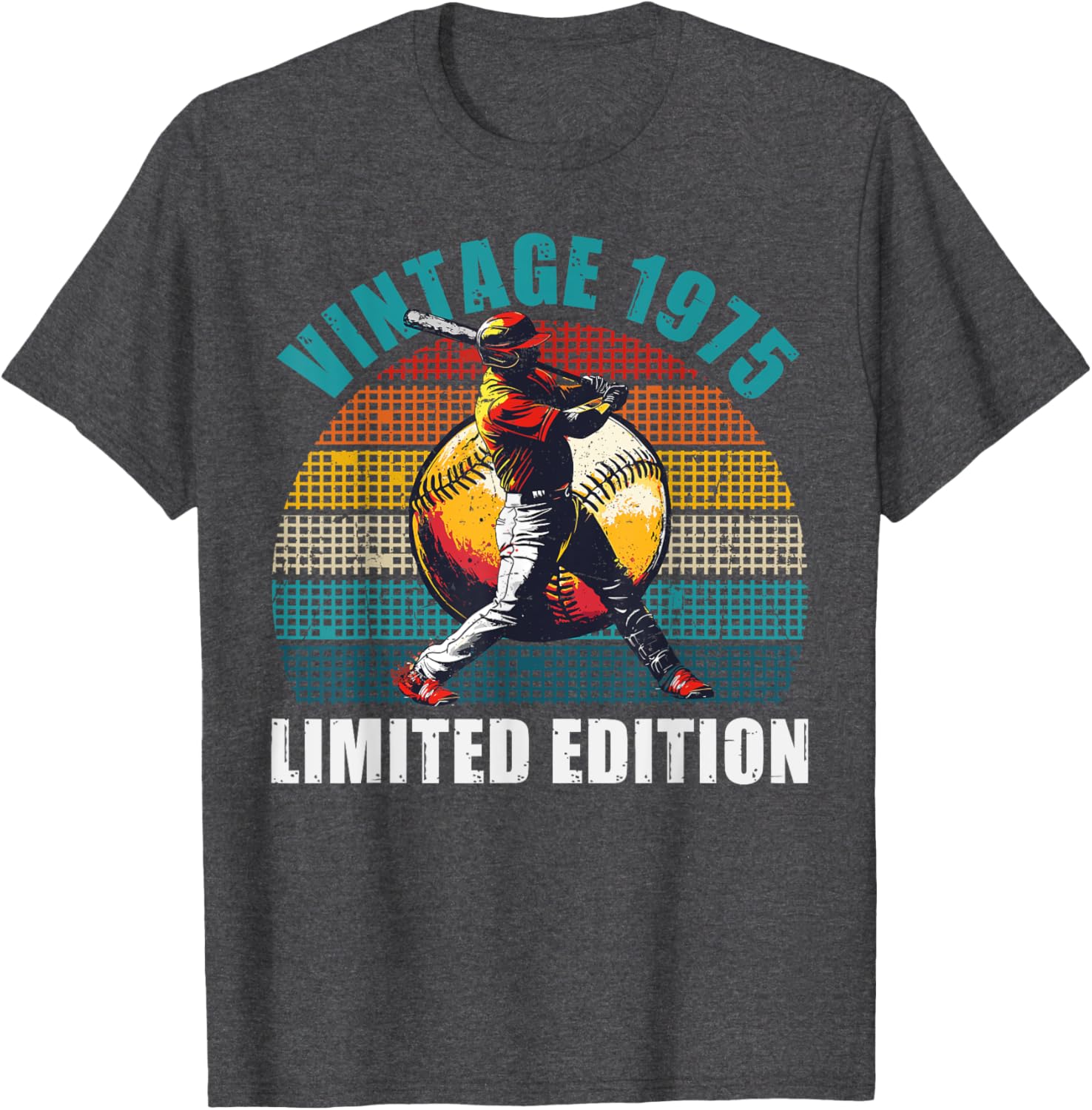 Retro 1975 Baseball Player 50th Birthday T-Shirt for Vintage Lovers - 1