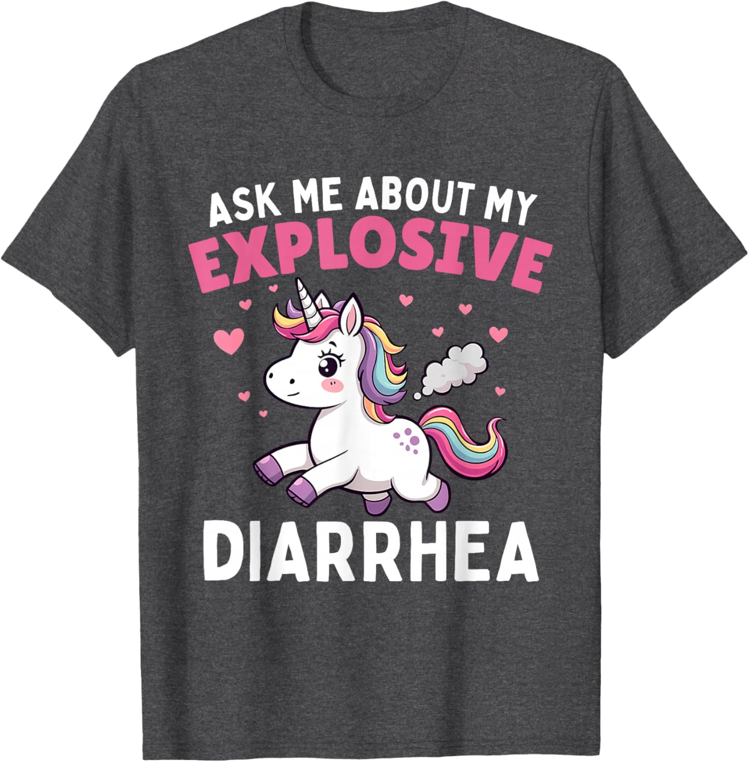 Funny Unicorn T-Shirt Ask Me About My Explosive Diarrhea Meme - 10