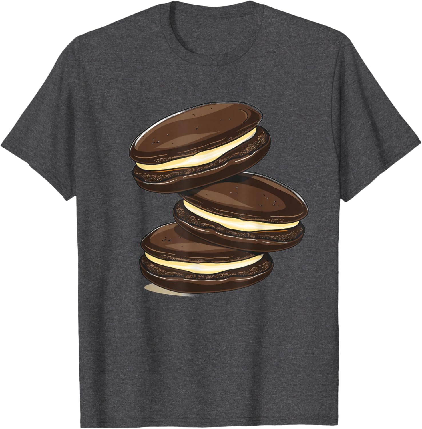Bold Outline Whoopie Pies T-Shirt for Fun Food Lovers Clothing - 4