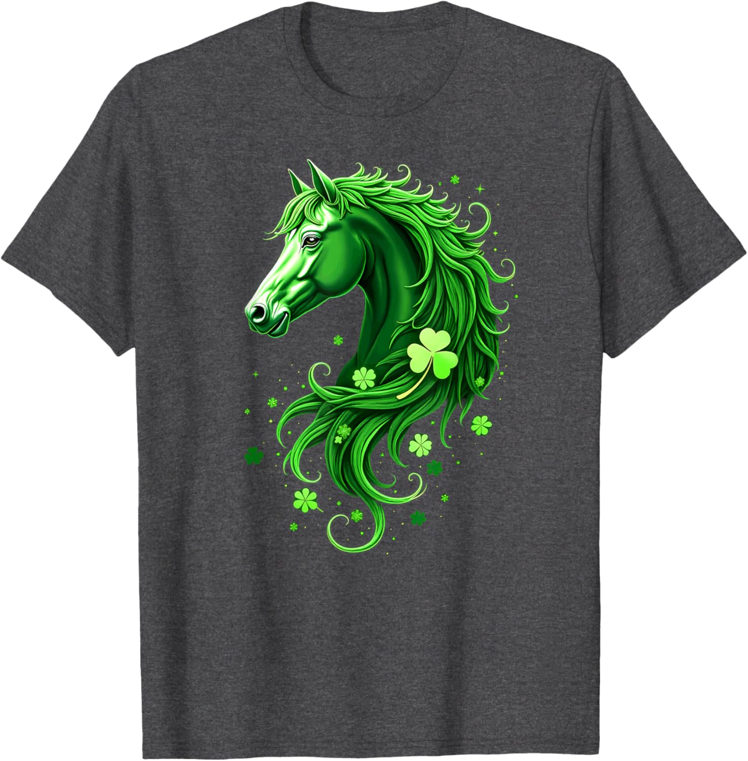 St Patrick's Day Horse Shamrocks T-Shirt for Festive Green Delight - 9