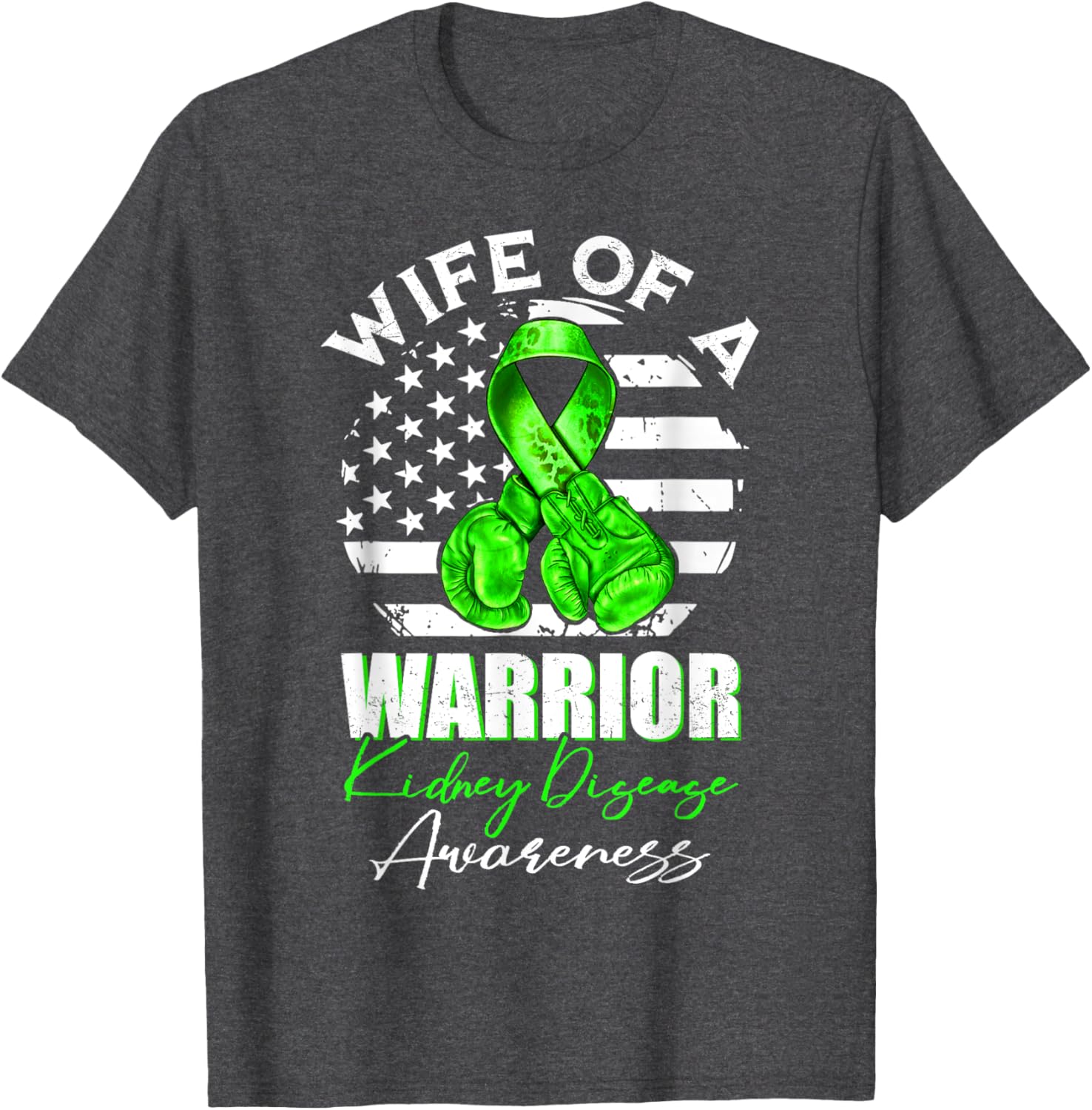 Wife of a Warrior Kidney Disease Awareness T-Shirt for Supportive Spouses - 16