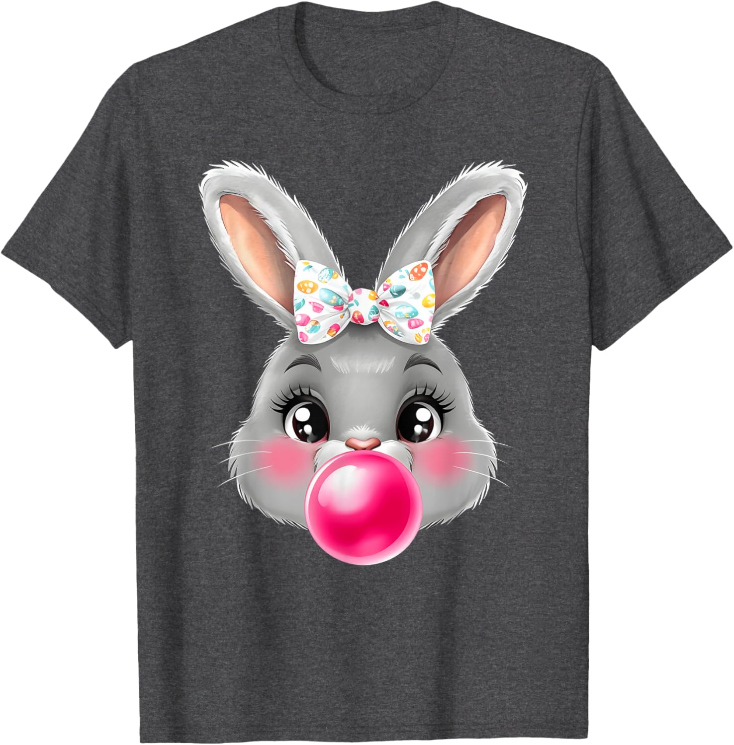 Adorable Bunny Rabbit T-Shirt with Bow Glasses for Cute Style Lovers - 17
