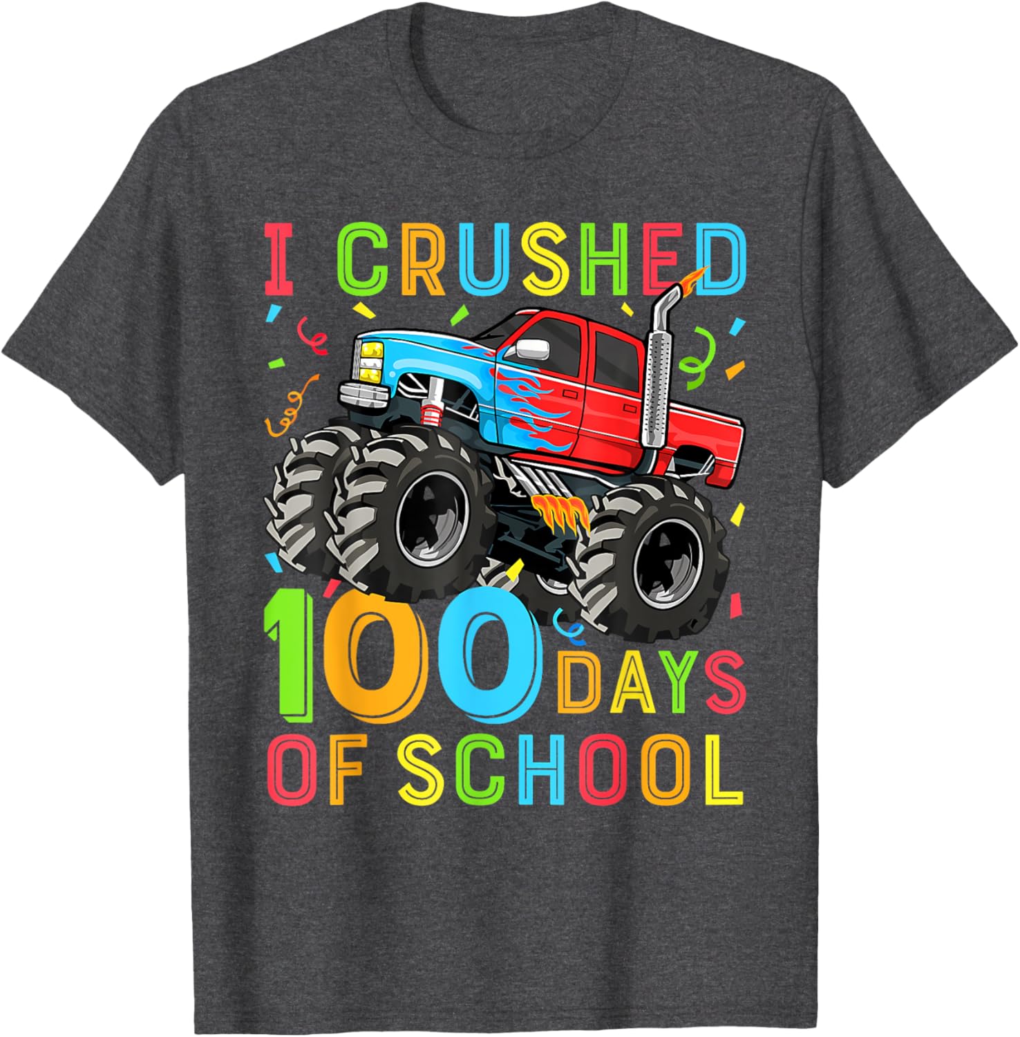 100 Days of School Monster Truck Shirt for Boys Fun 100th Day Outfit - 29