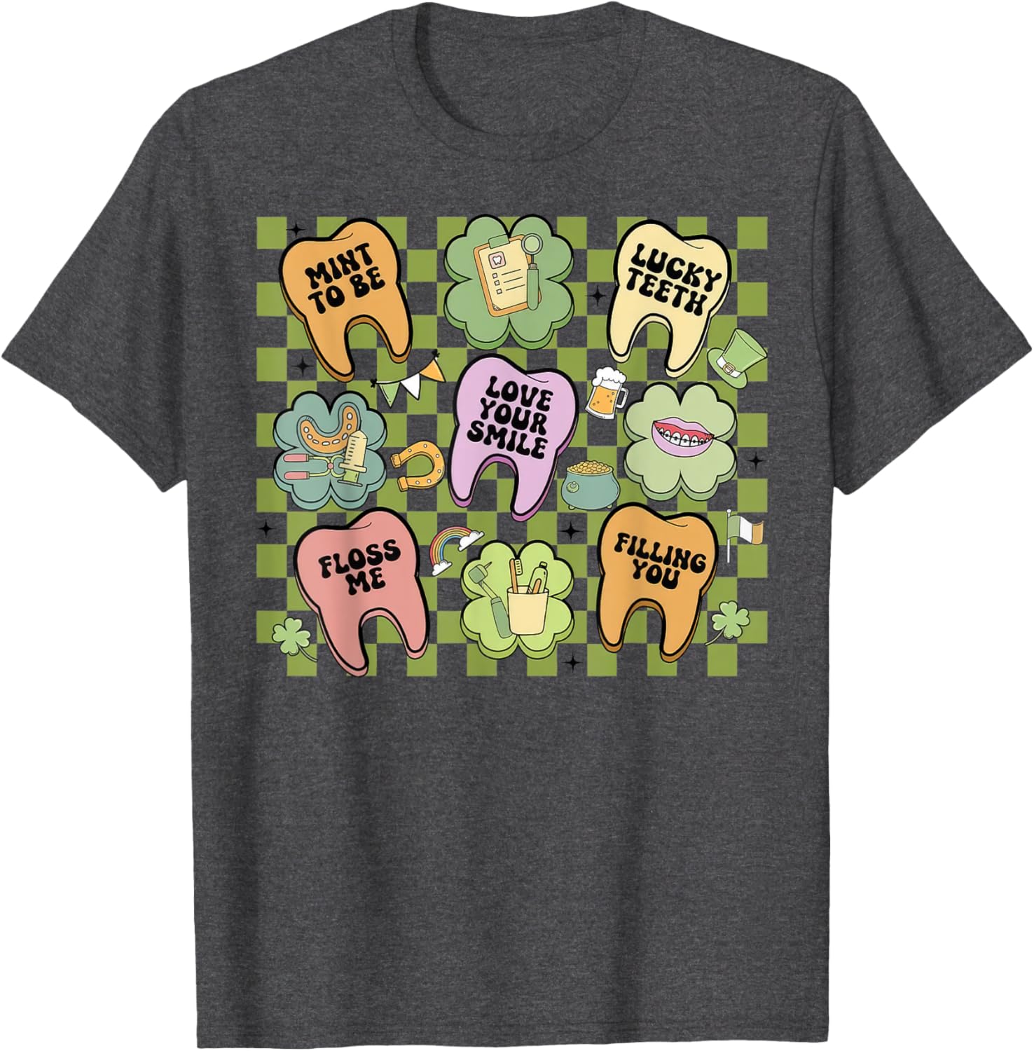 Retro Irish Dentist T-Shirt for St Patrick's Day Dental Squad Fun - 16