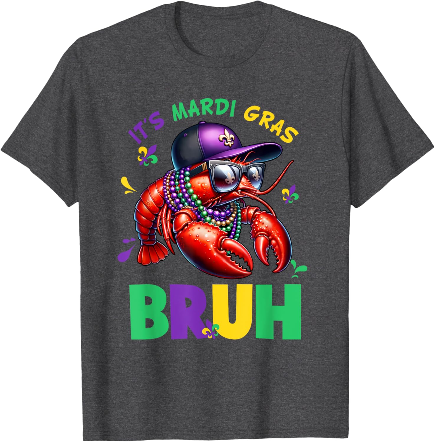 Cute Bruh Mardi Gras Crawfish T-Shirt for Kids - Fun Festival Fashion - 3