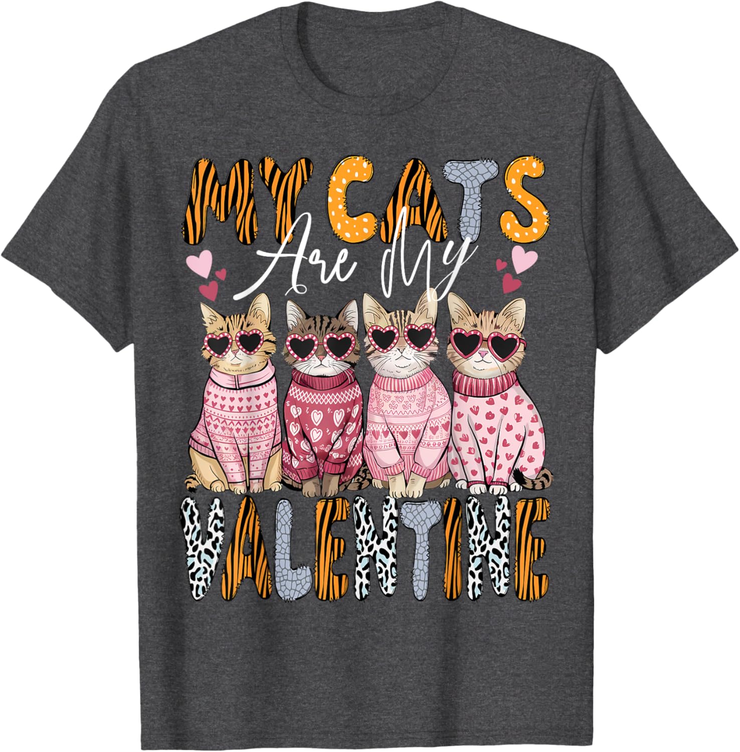 Cute Cat Valentine T-Shirt for Kitten Lovers - Perfect for All Ages - 15