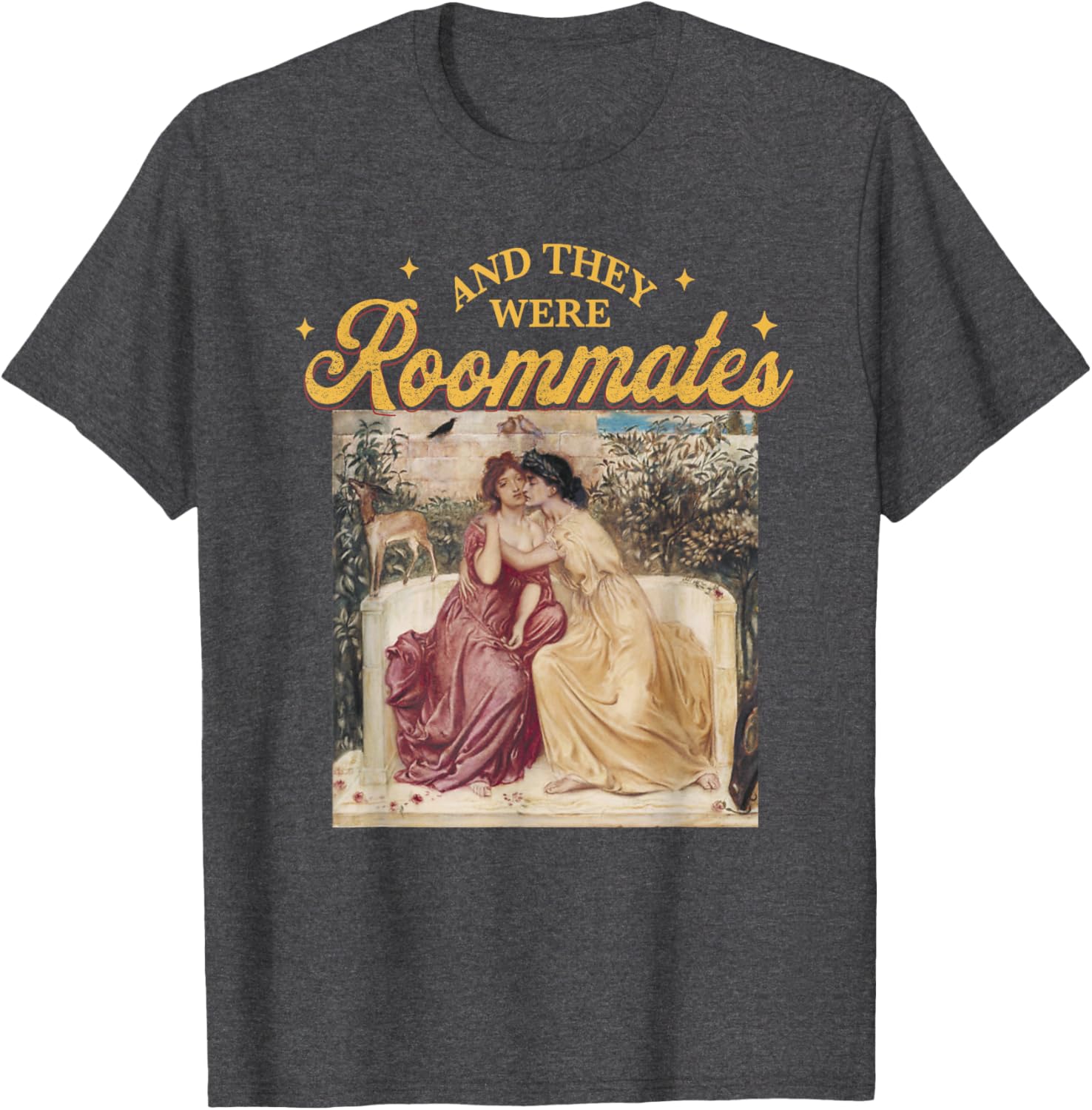 Vintage And They Were Roommates Lesbian Pride Month T-Shirt for All - 2