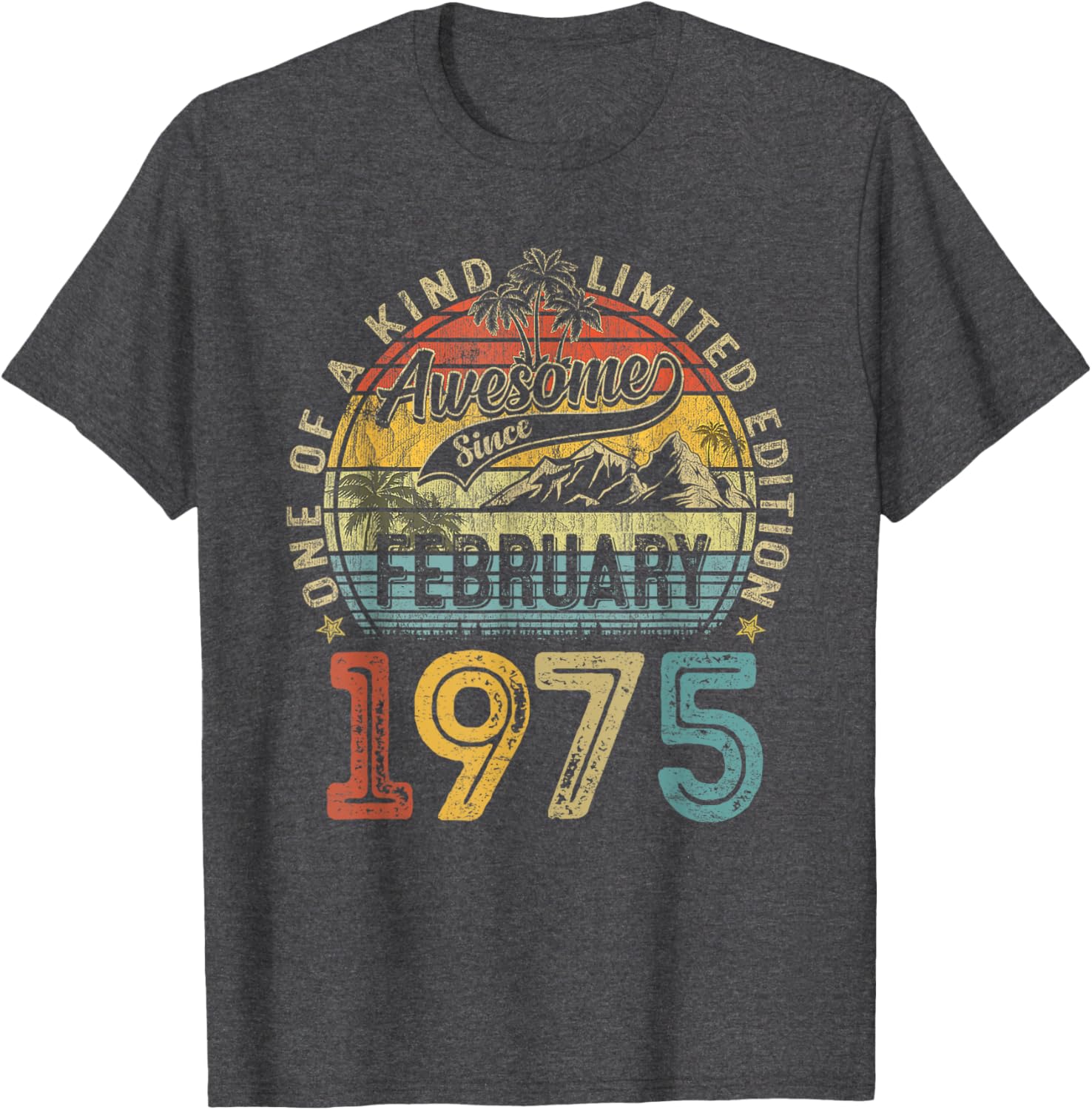 Funny Vintage 50th Birthday T-Shirt for Women - February 1975 Design - 1