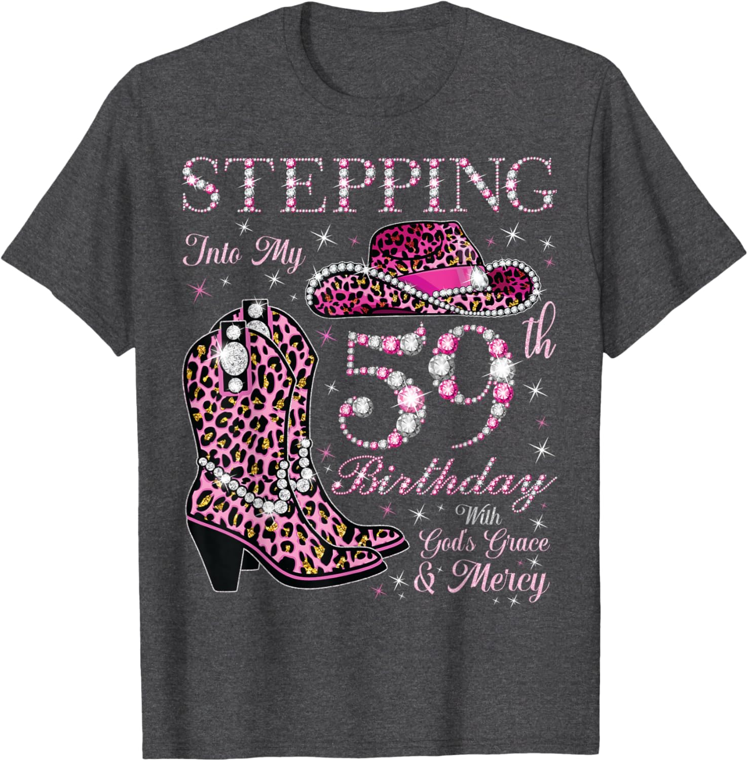 Celebrate 59 with Grace Mercy T-Shirt for Birthday Joy and Style - 11