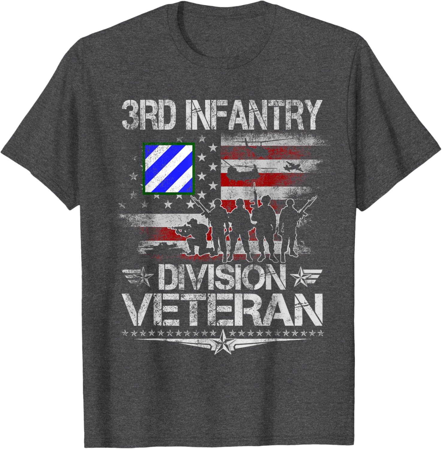 3rd Infantry Division Veteran US Flag T-Shirt for Military Pride - 10