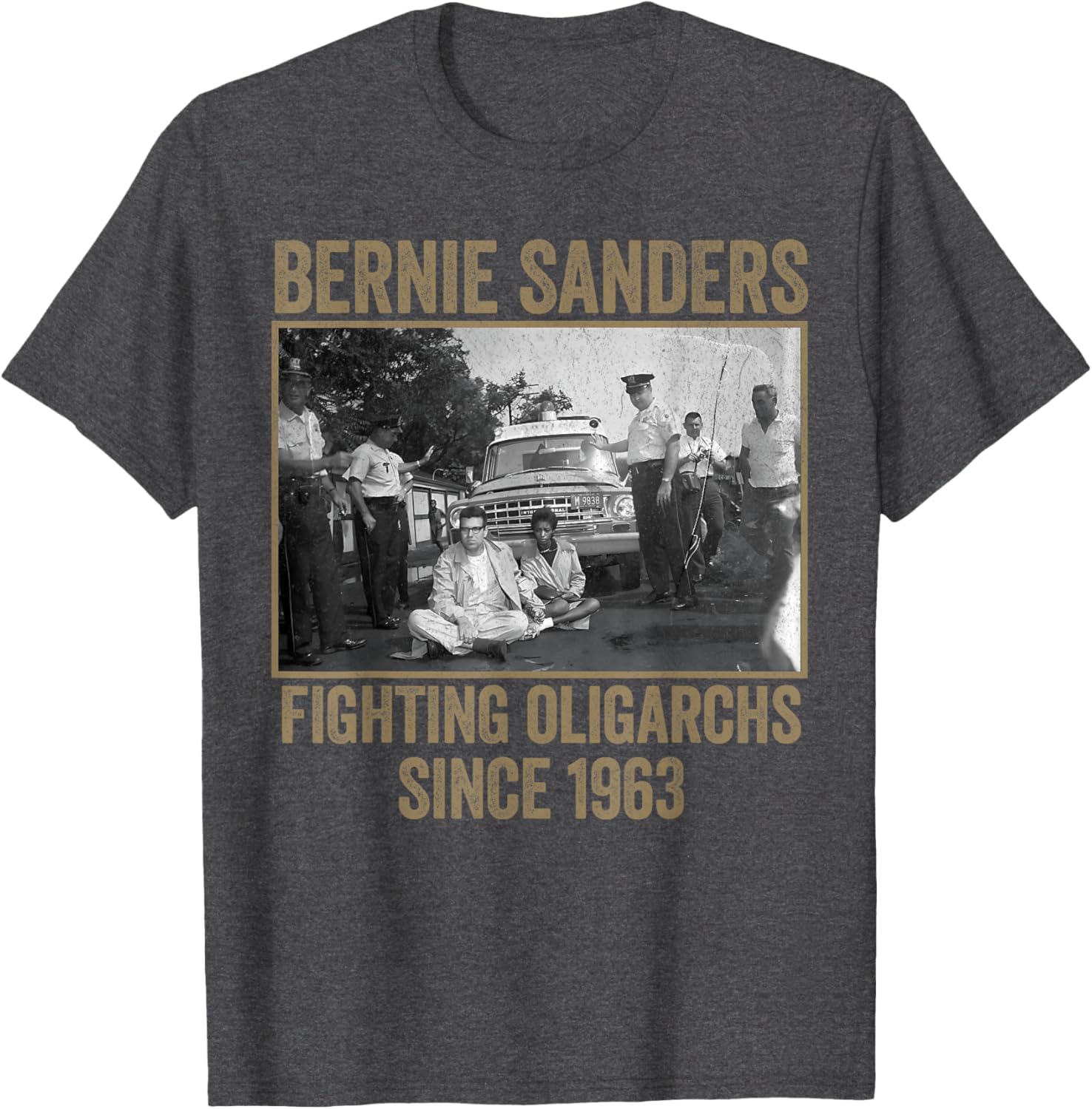 Bernie Fighting Oligarchs Protest T-Shirt for Activists and Supporters - 15