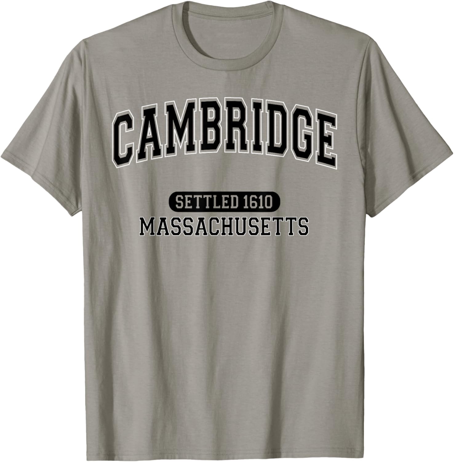 Vintage Arched Black T-Shirt Celebrating Cambridge Massachusetts 1610 - 8
